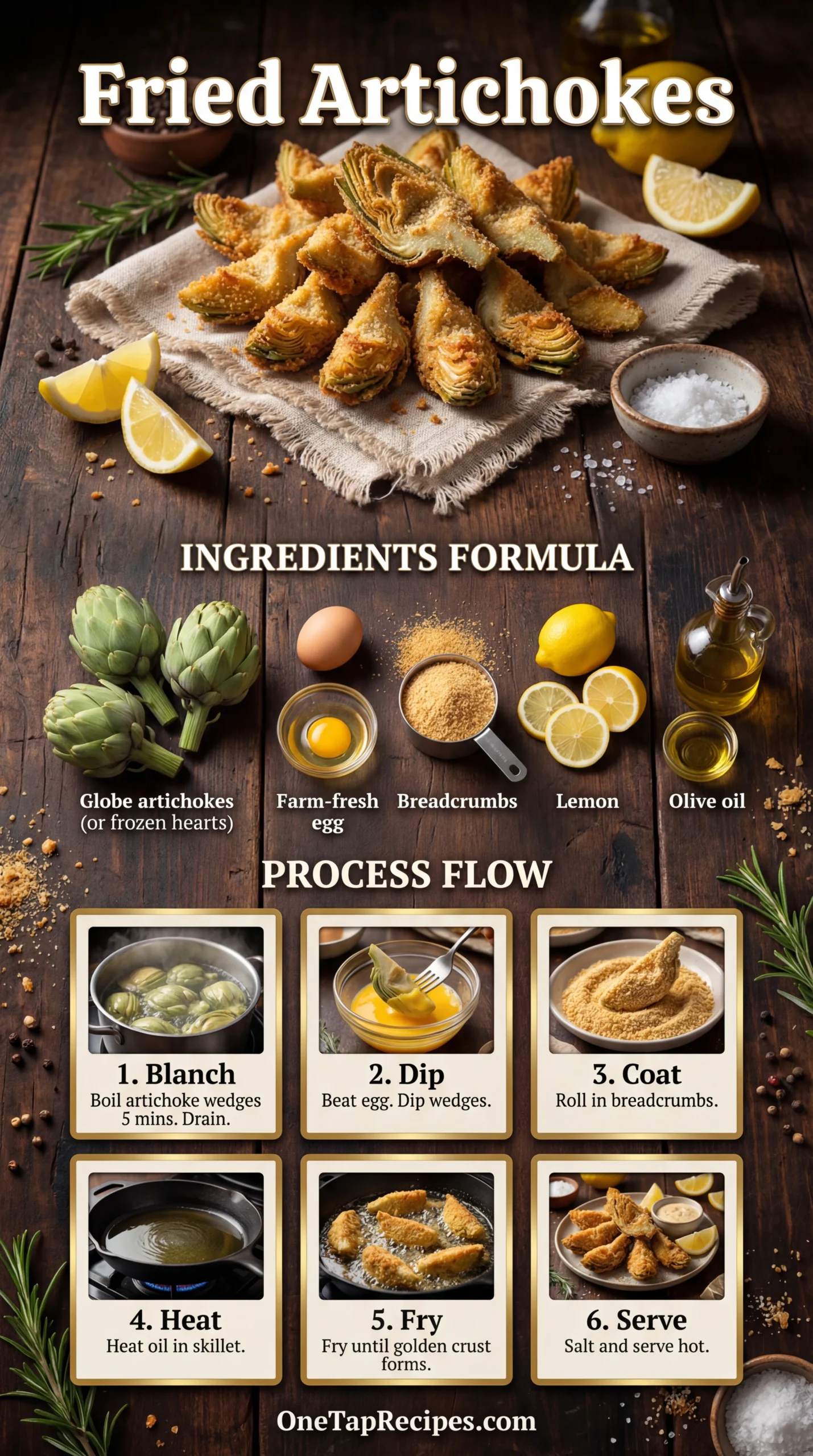 Crisp-Fried Artichoke Wedges