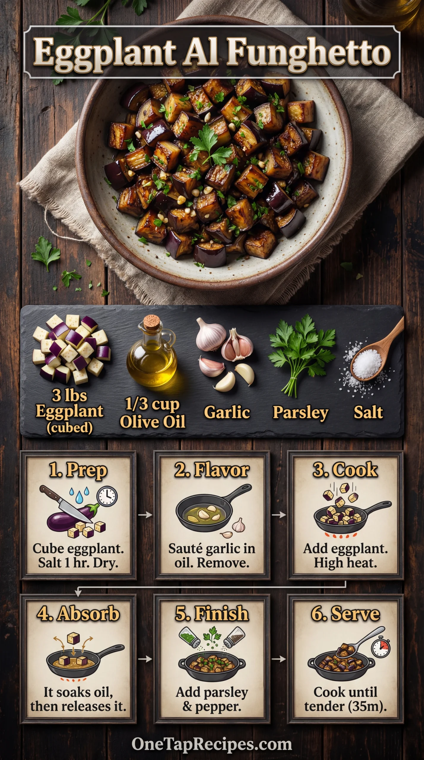 Eggplant Cubes, Al Funghetto