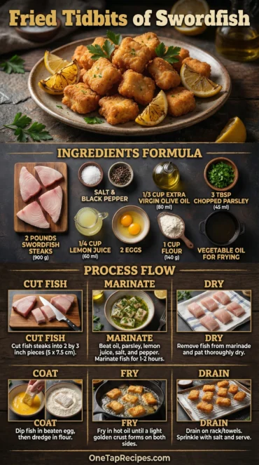 Fried Tidbits of Swordfish or Other Fish