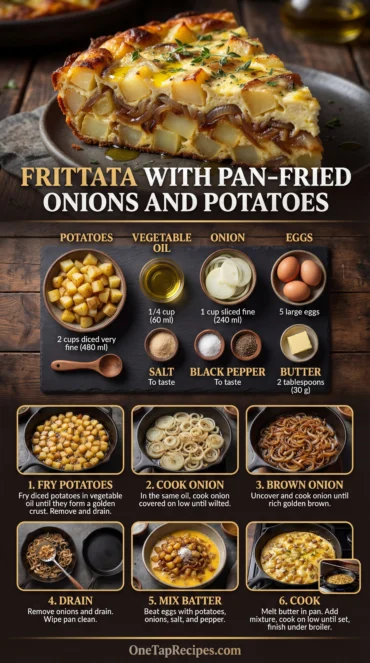 Frittata with Pan-Fried Onions and Potatoes