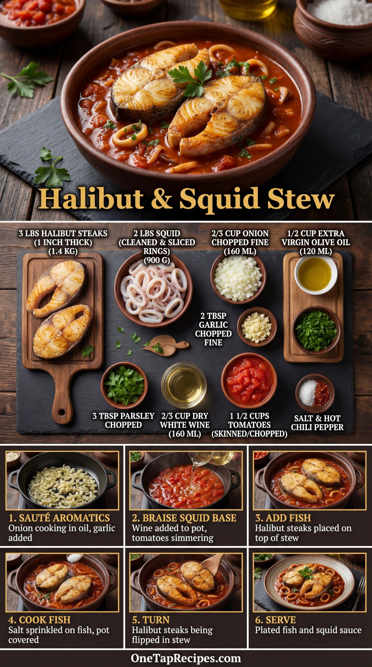 Halibut over Squid Sauce