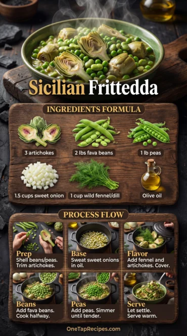 La Frittedda Smothered Artichokes, Fava Beans, and Peas with Fennel