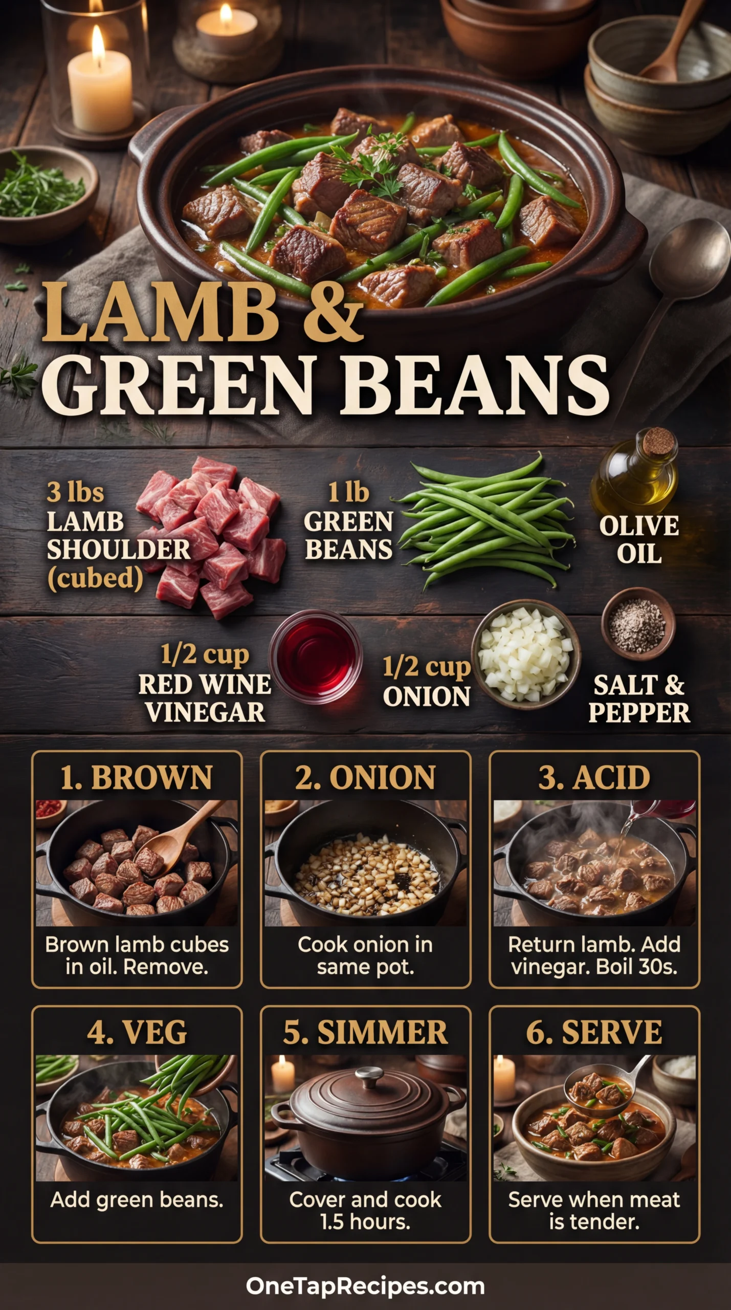 Lamb Stew with Vinegar and Green Beans