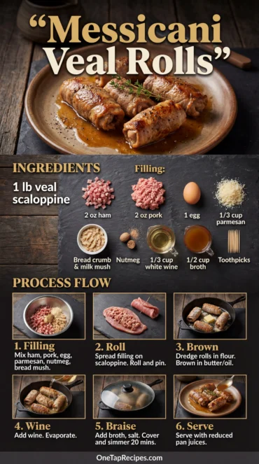 Messicani (Stuffed Veal Rolls with Nutmeg)