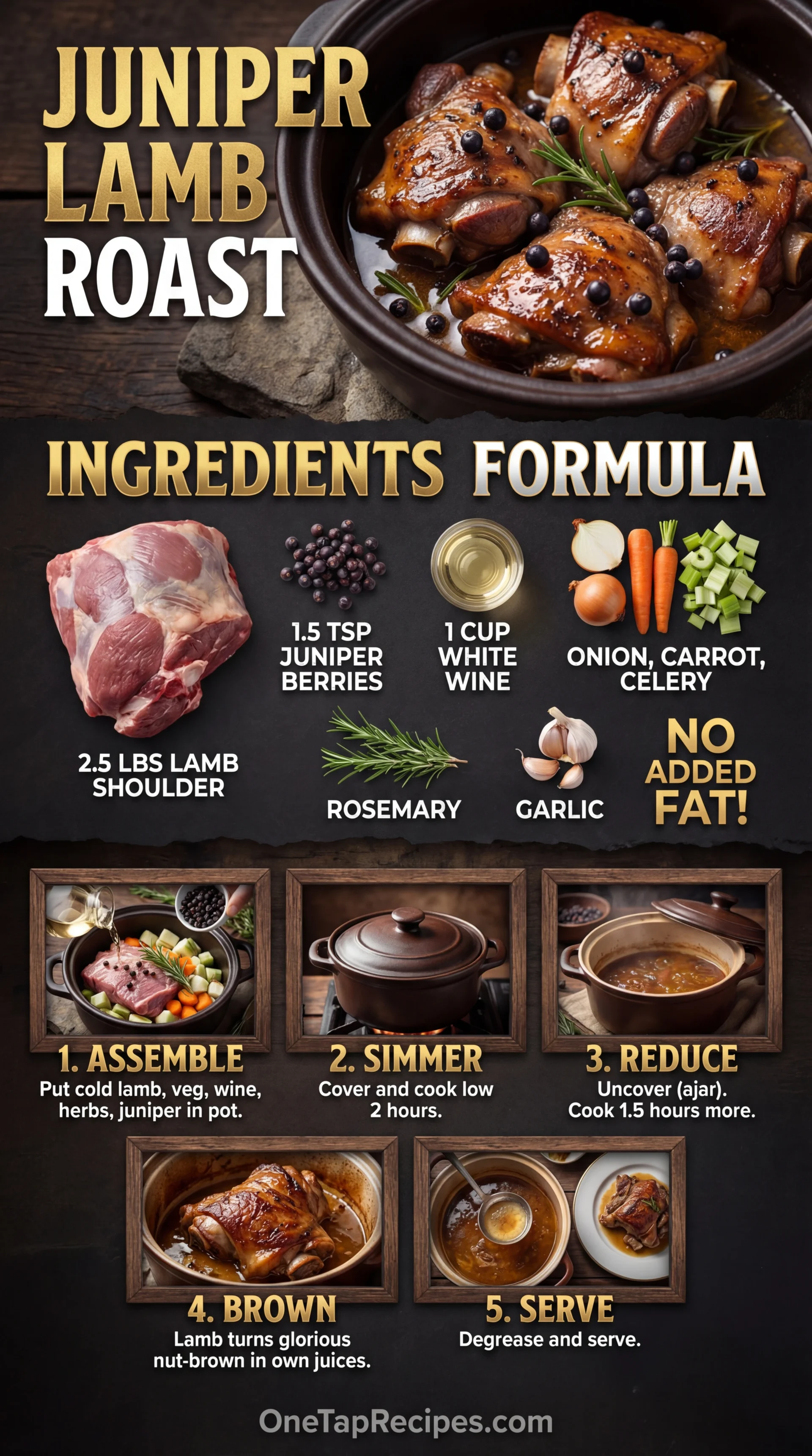 Pan Roasted Lamb with Juniper Berries