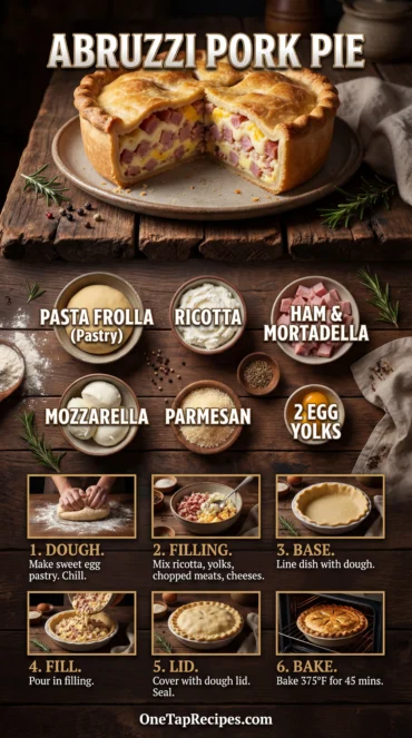 Pizza Rustica Pork and Cheese Pie, Abruzzi Style