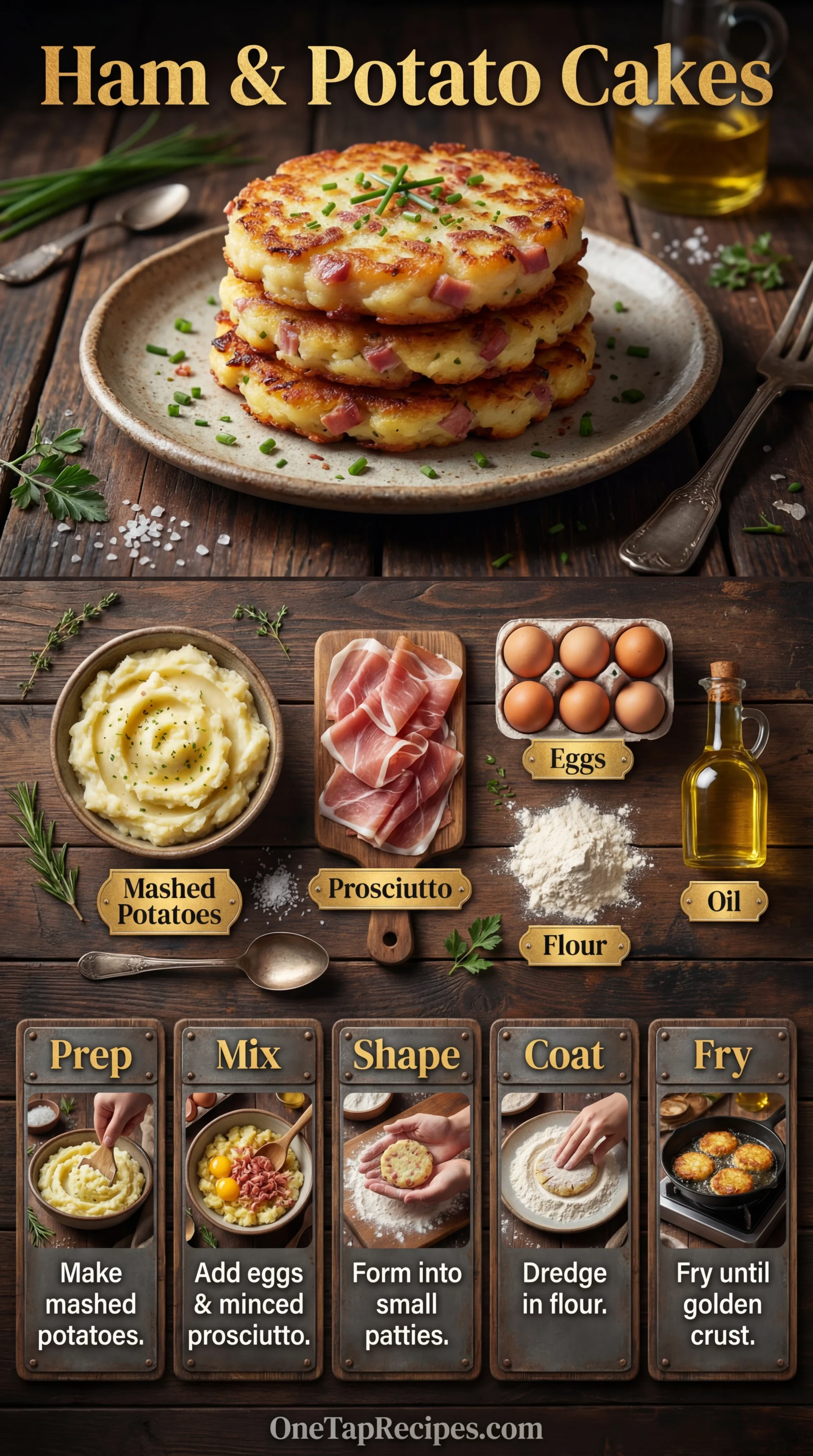 Potato and Ham Croquettes (Romagna Style)