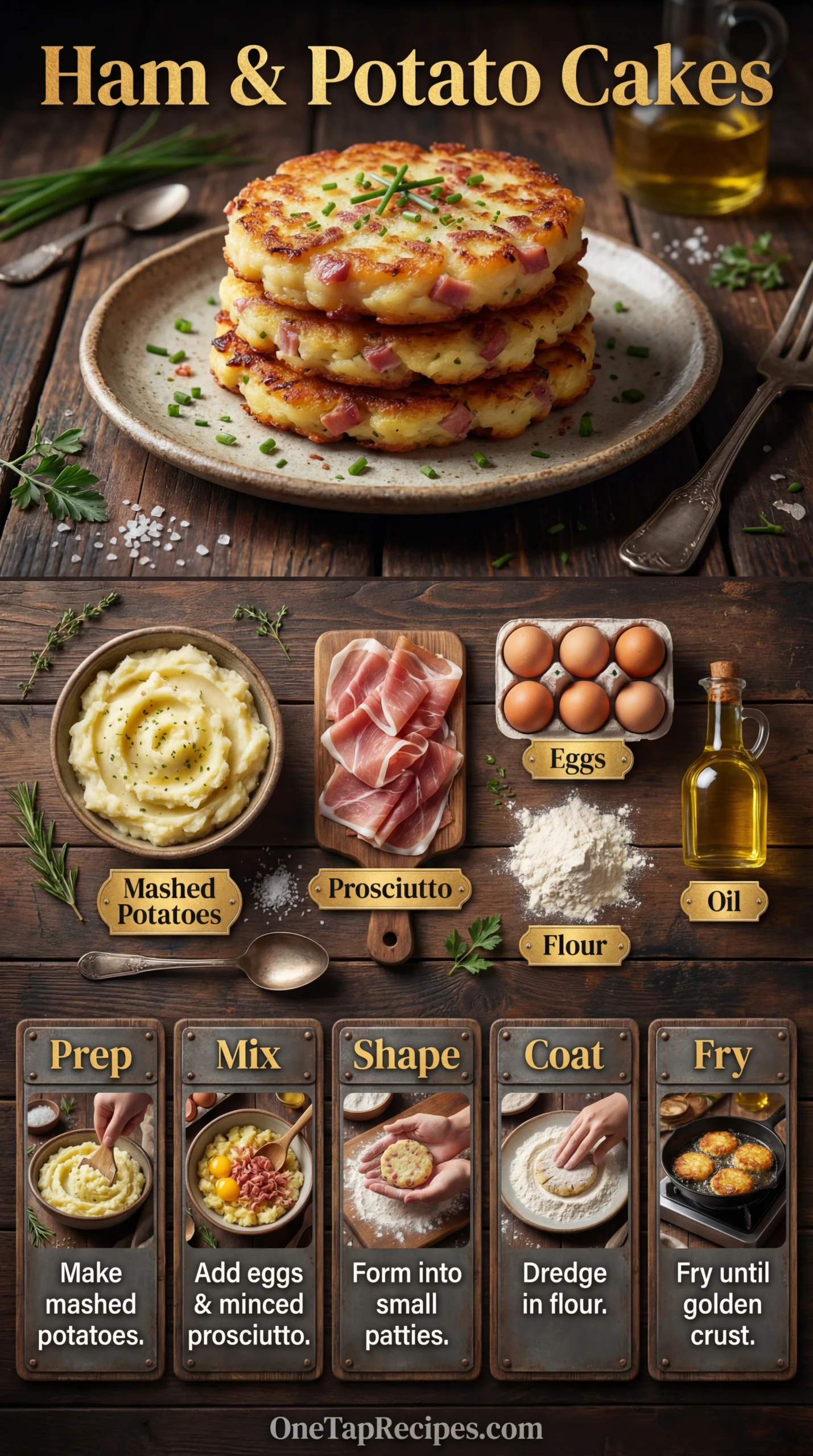 Potato and Ham Croquettes (Romagna Style)