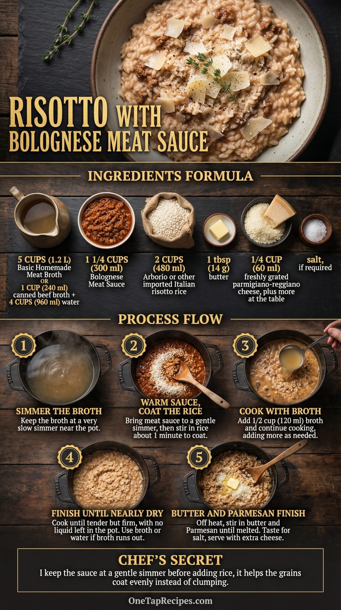 Risotto with Bolognese Meat Sauce