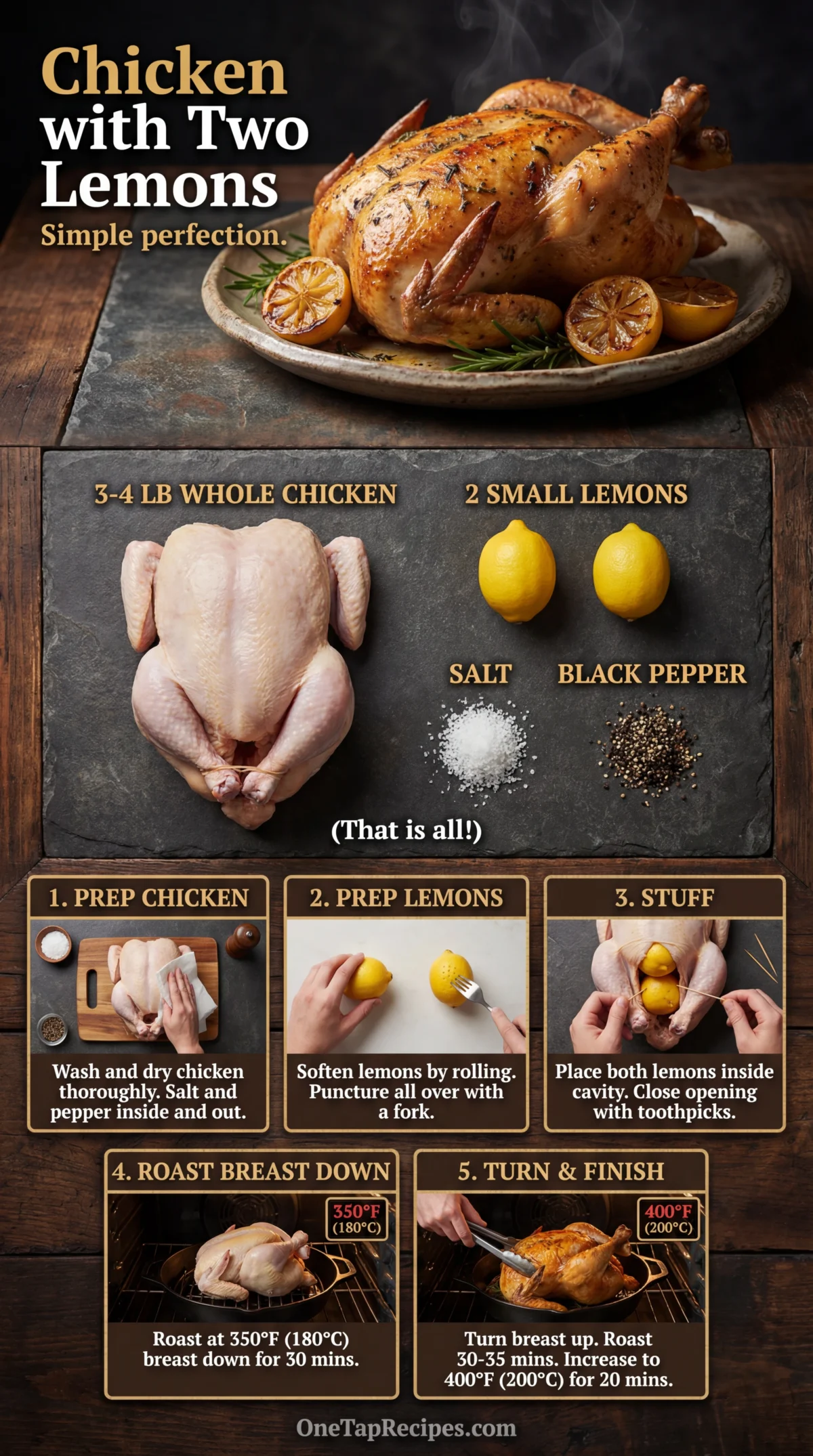 Roast Chicken with Lemons