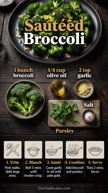 Sautéed Broccoli with Olive Oil and Garlic