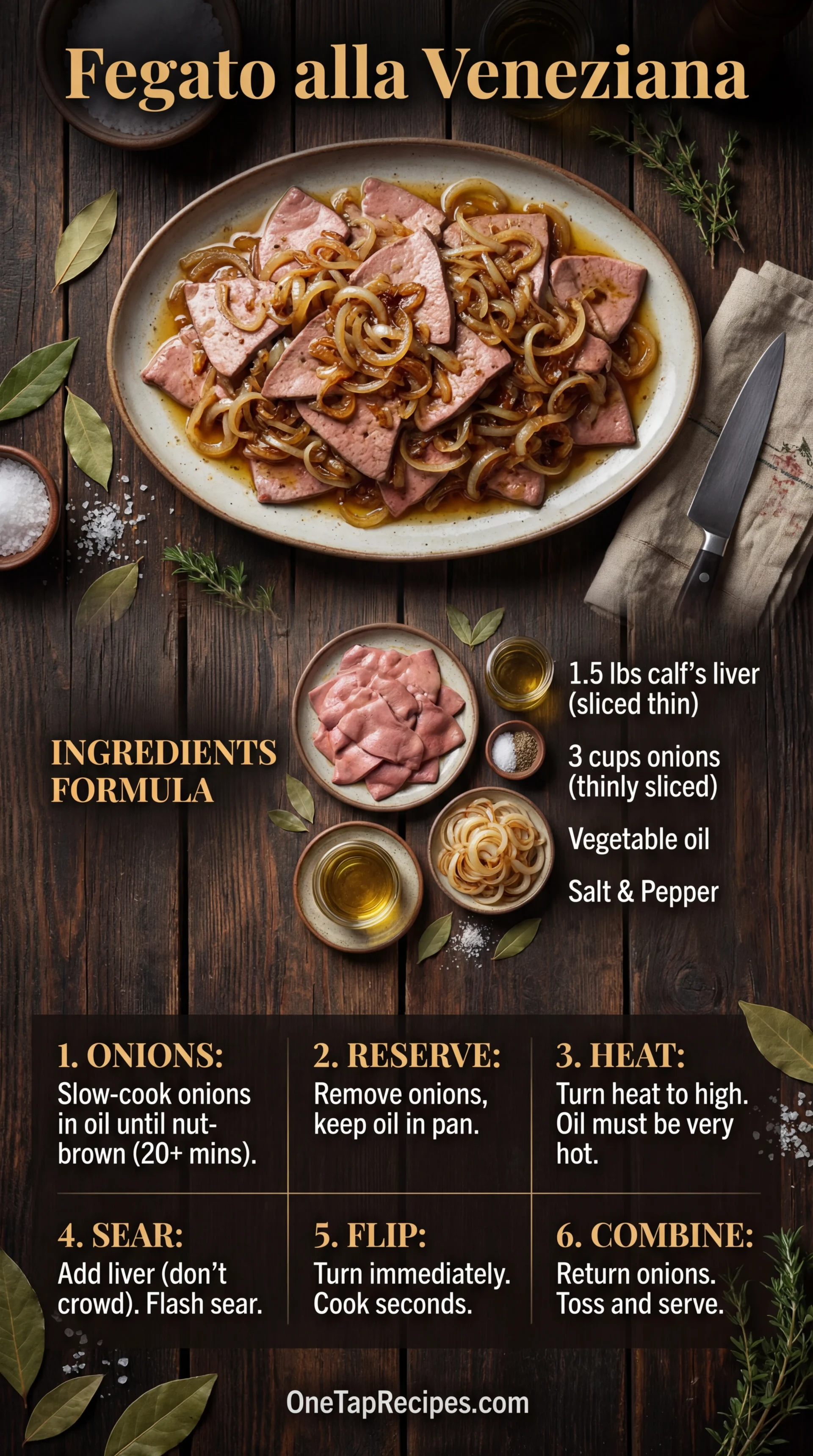 Sautéed Calf’s Liver and Onions, Venetian Style (Fegato alla Veneziana)