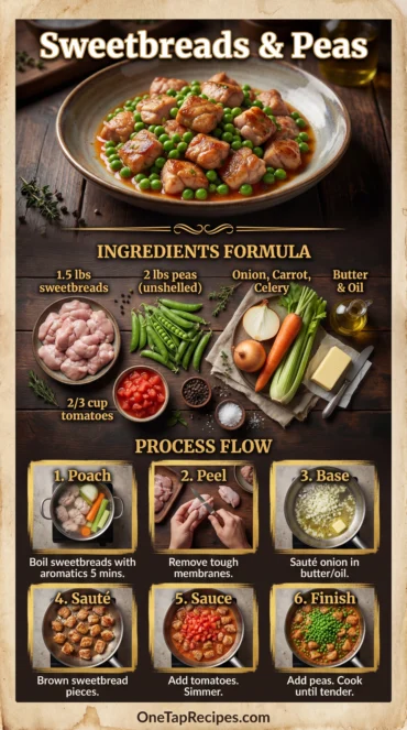 Sautéed Sweetbreads with Tomatoes and Peas