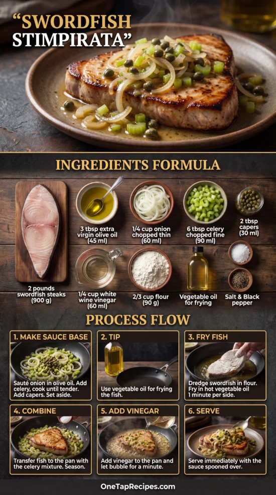 Sautéed Swordfish with Capers and Vinegar