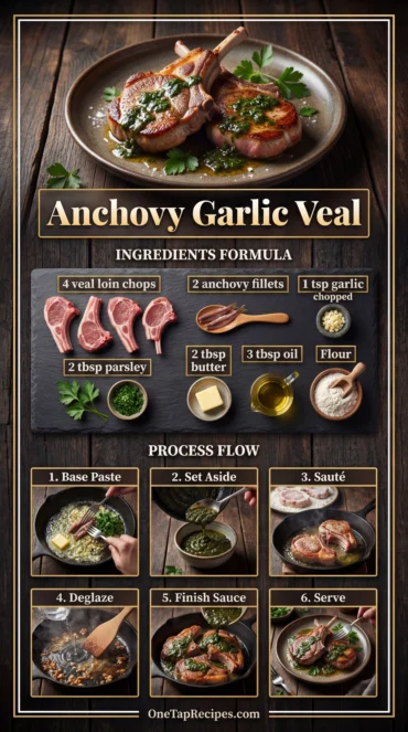 Sautéed Veal Chops with Garlic, Anchovies, and Parsley