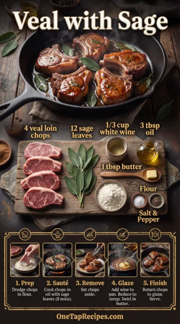 Sautéed Veal Chops with Sage and White Wine
