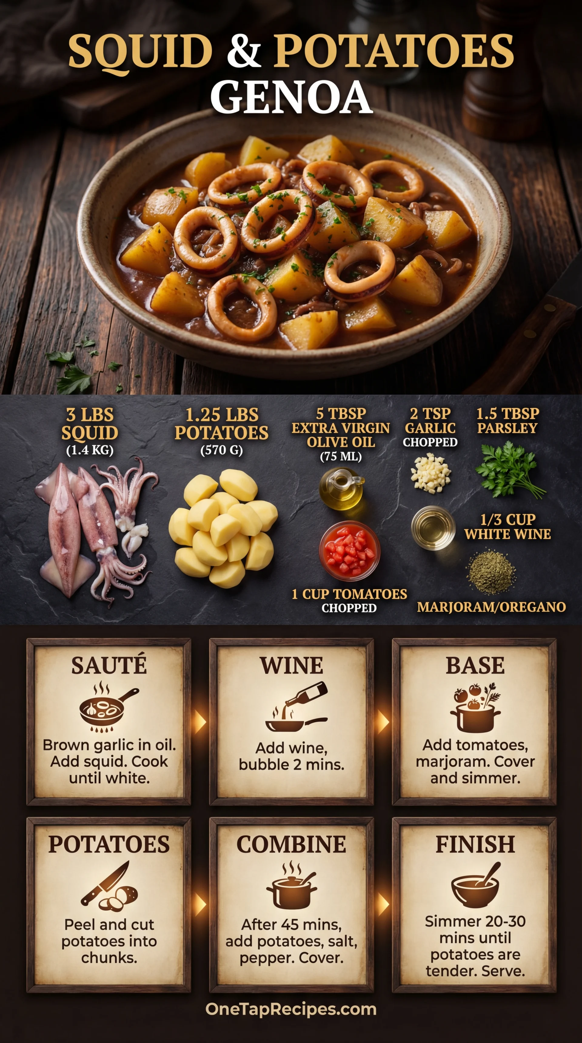 Squid and Potatoes, Genoa Style