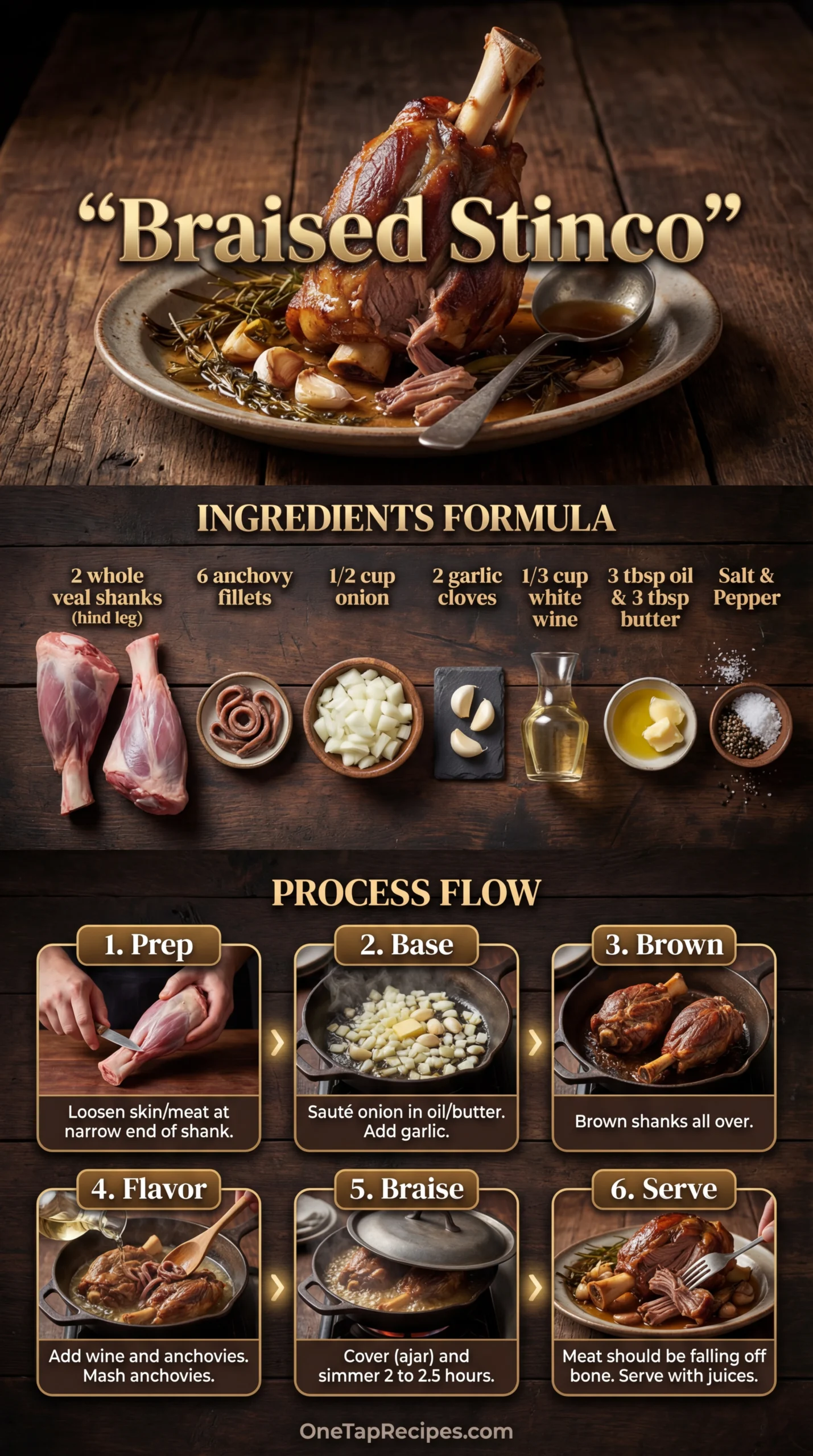 Stinco (Braised Whole Veal Shank)