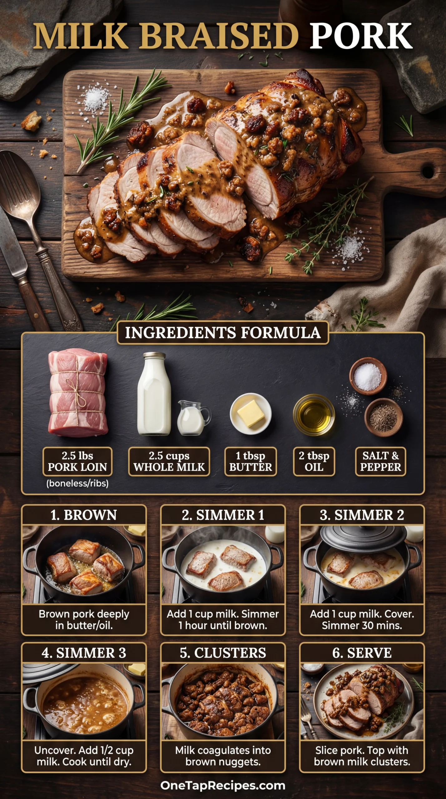 Tuscan Meat Roll with White Wine and Porcini Mushrooms