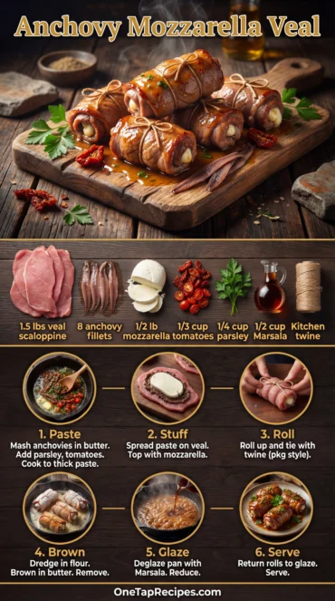 Veal Rolls with Anchovy and Mozzarella