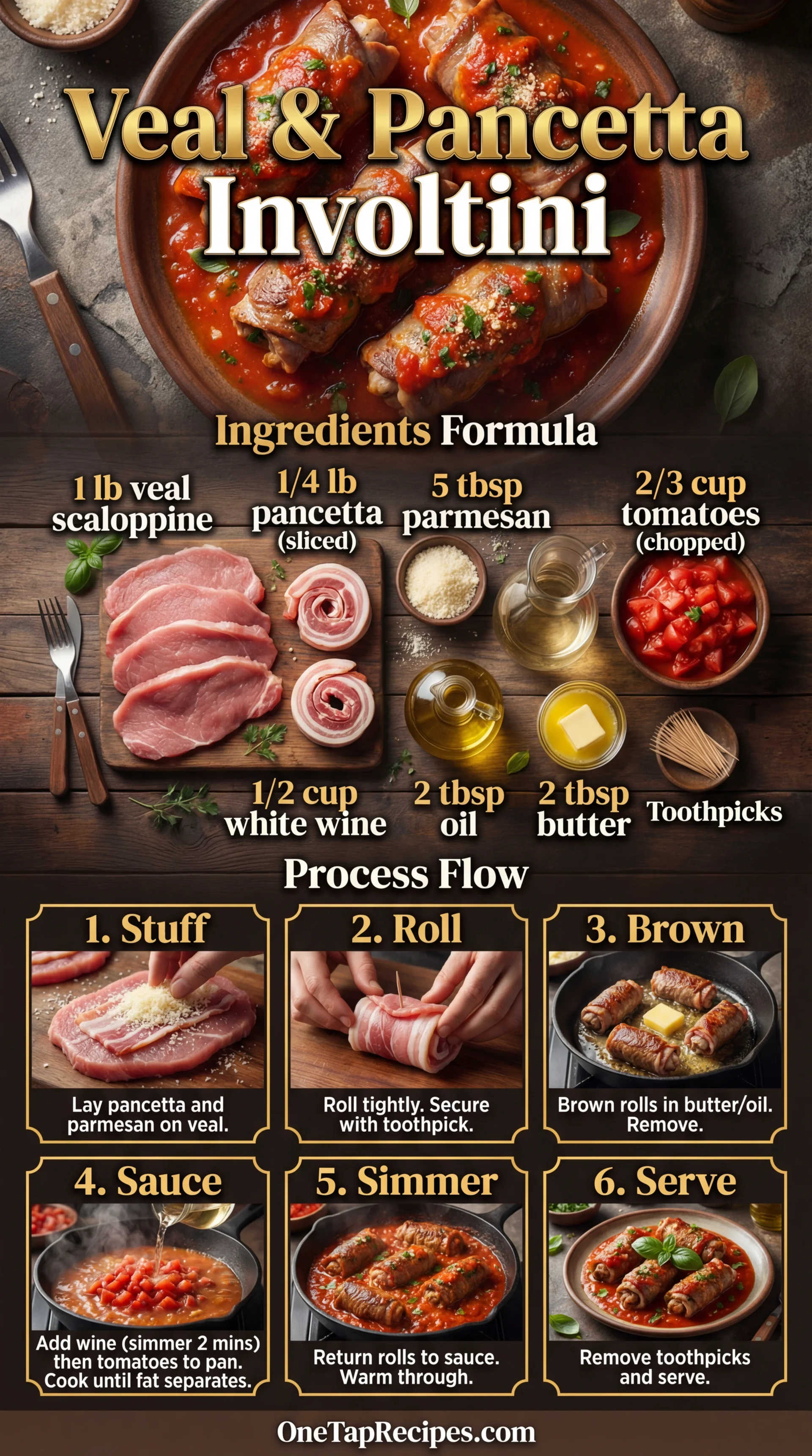 Veal Rolls with Pancetta and Parmesan