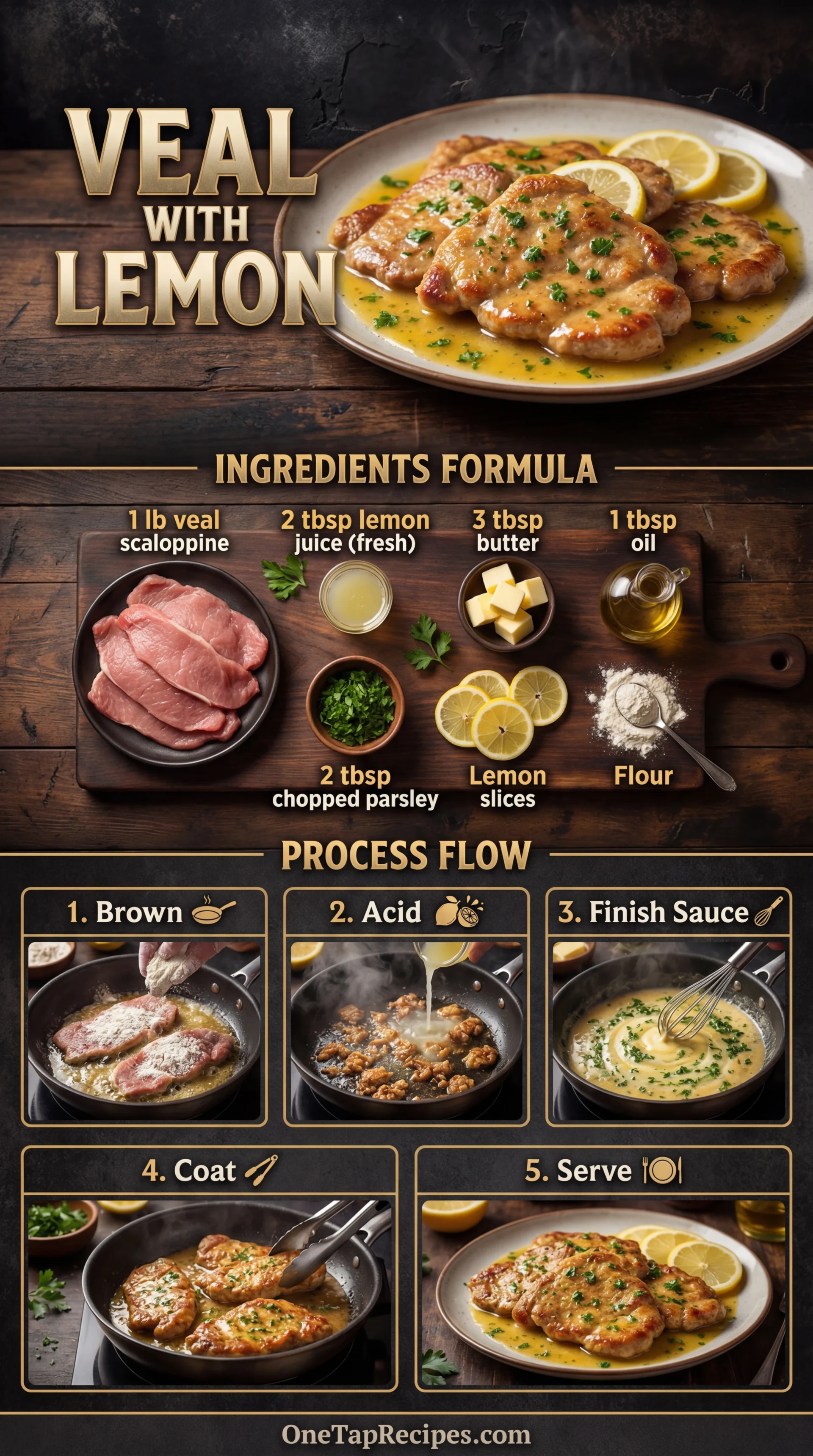 Veal Scaloppine with Lemon and Parsley