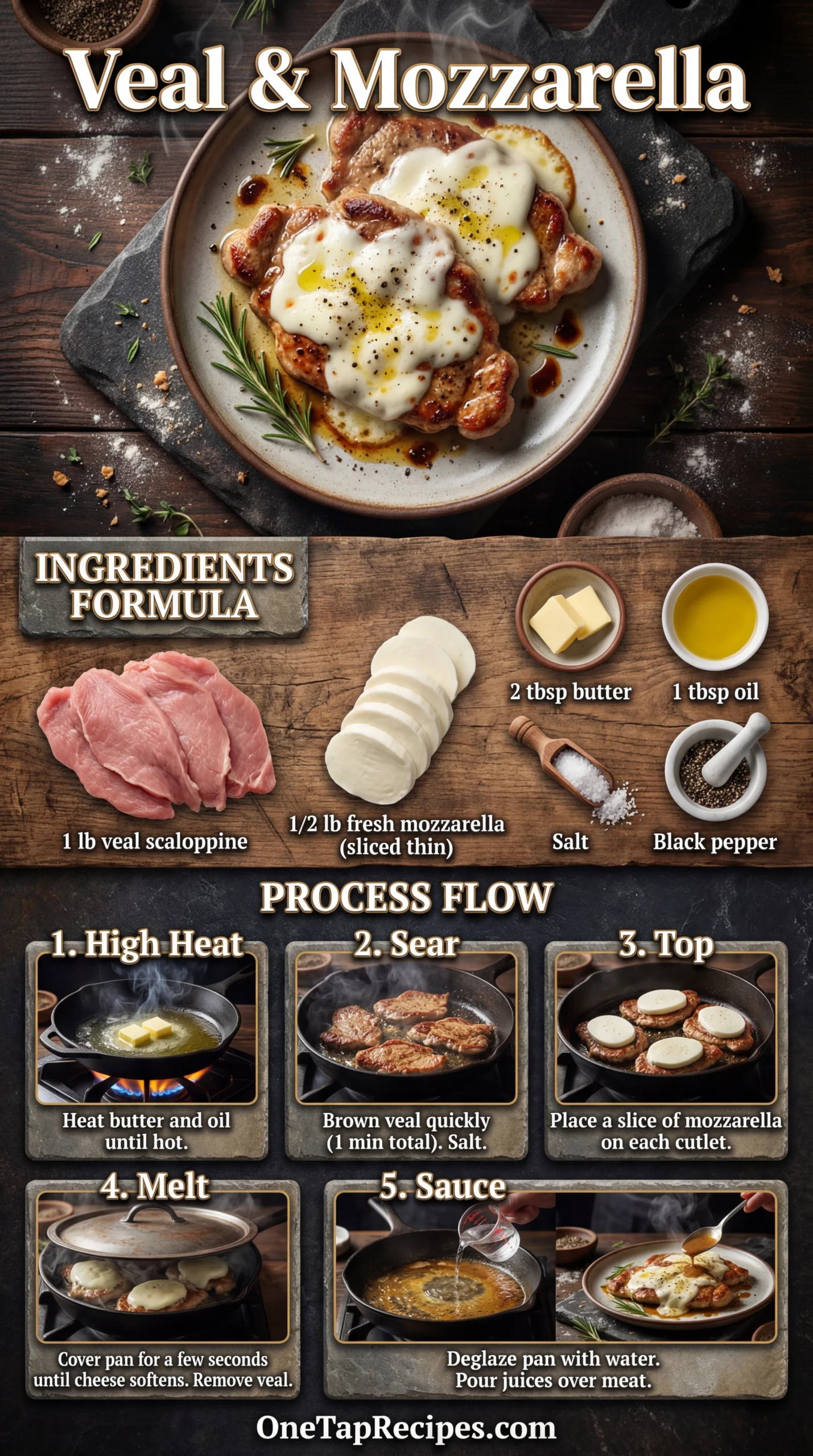 Veal Scaloppine with Mozzarella