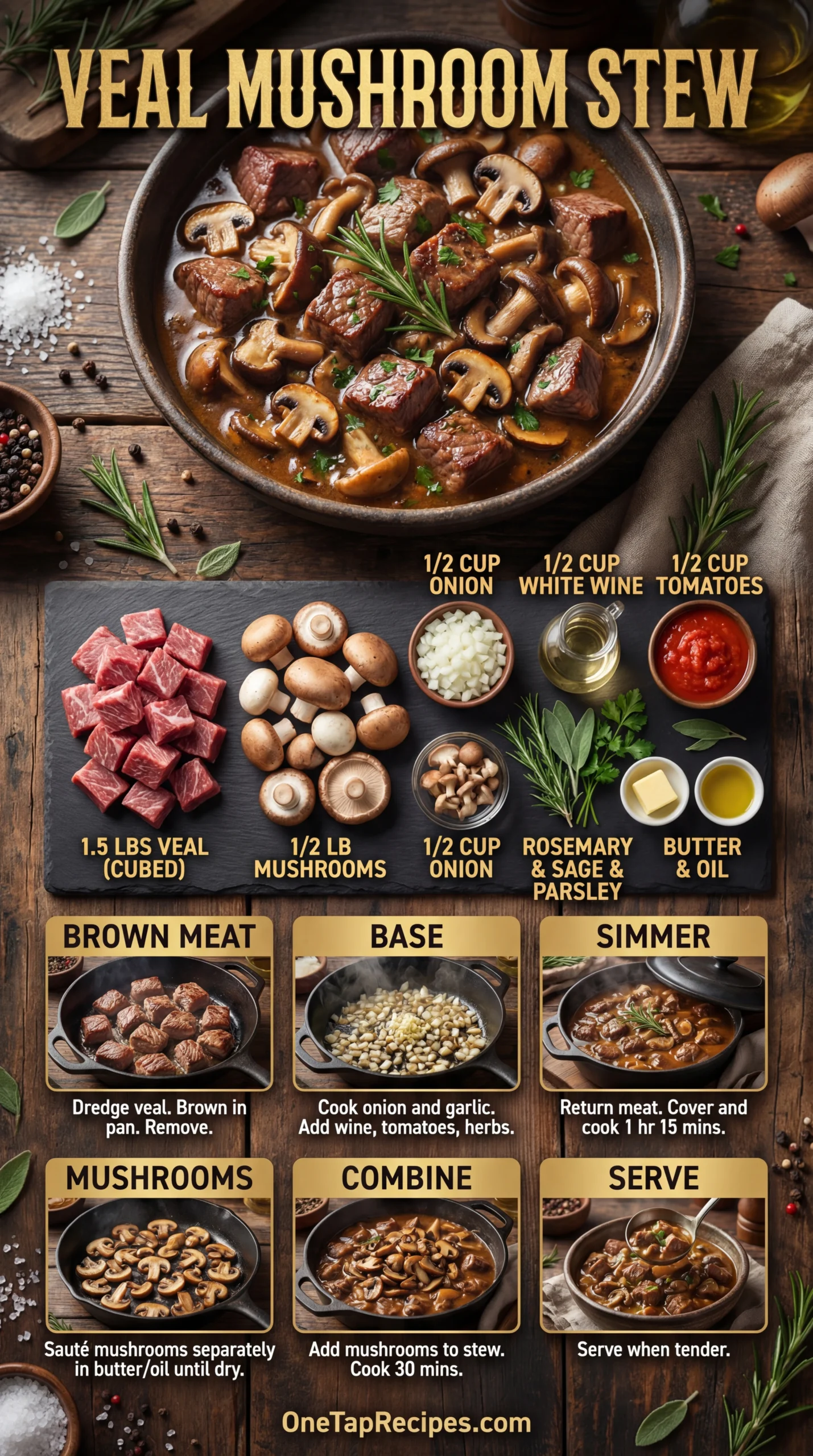 Veal Stew with Mushrooms