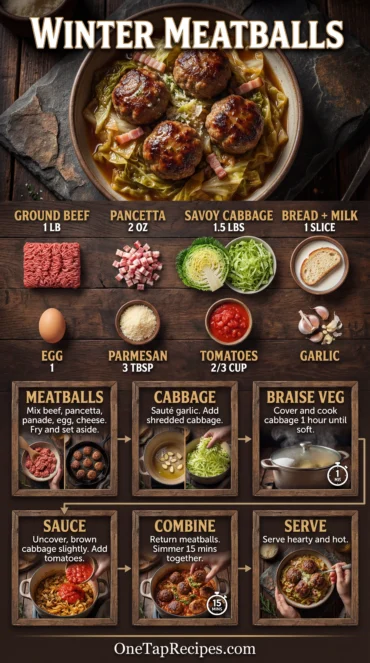 Winter Meatballs with Savoy Cabbage