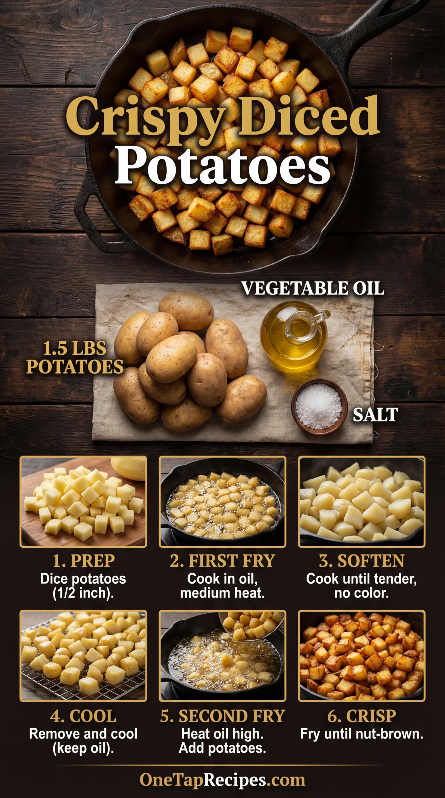 Pan-Roasted Diced Potatoes - onetaprecipes.com