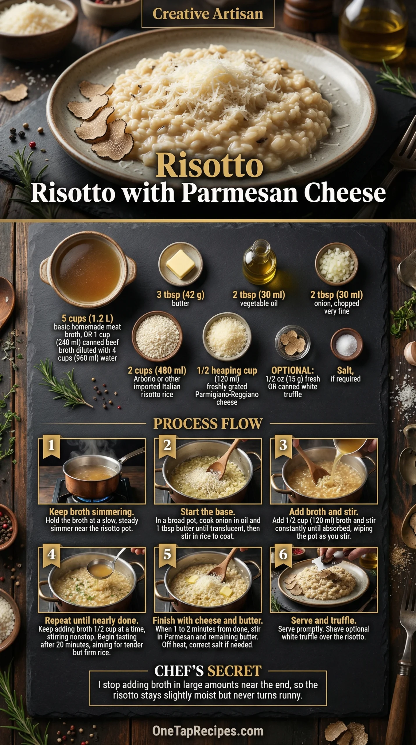 Risotto with Parmesan Cheese - onetaprecipes.com