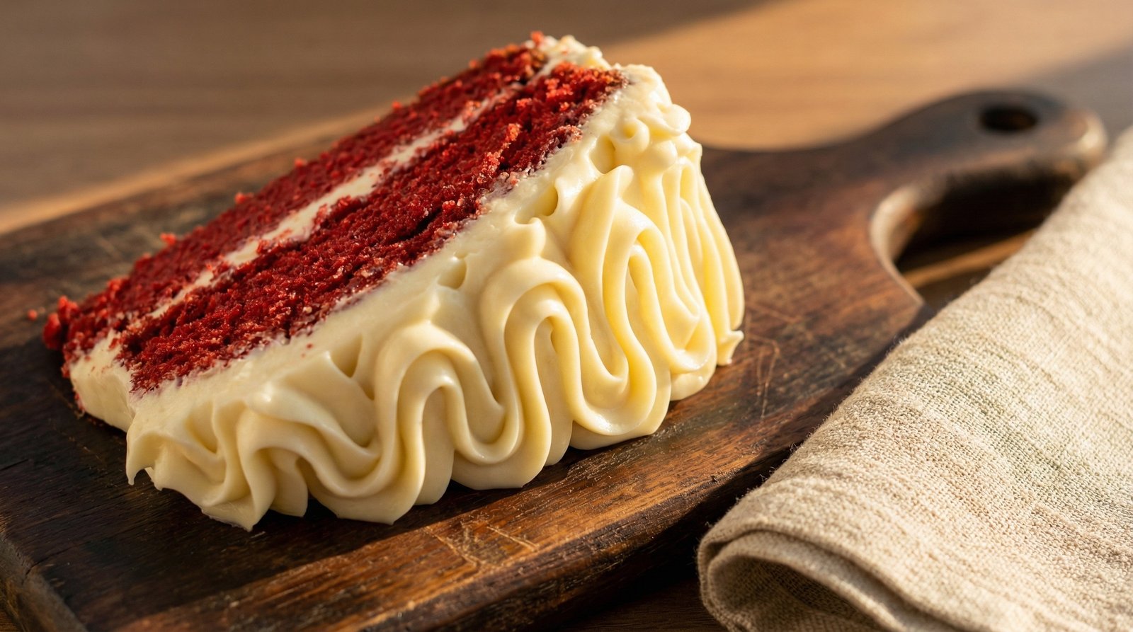 Red Velvet Cake with White Frosting