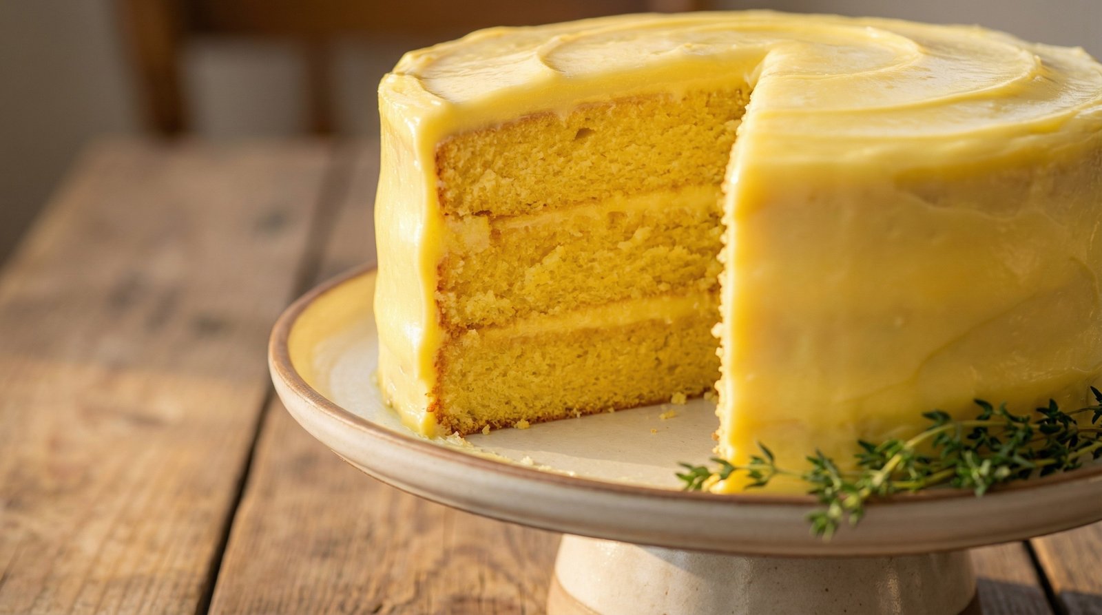 Lemon Cake with Lemon-Thyme Frosting