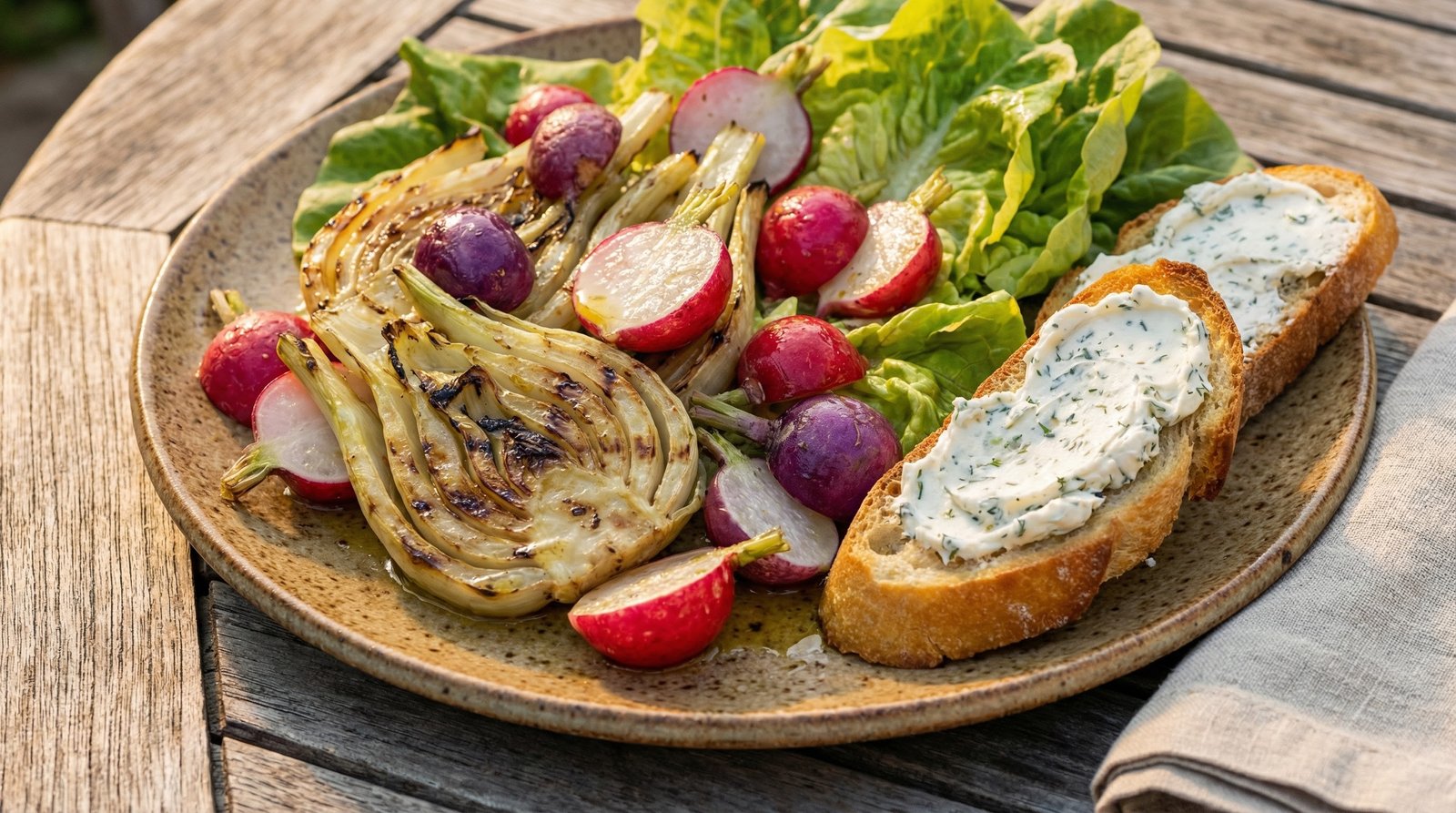 Grilled Radish and Fennel Salad