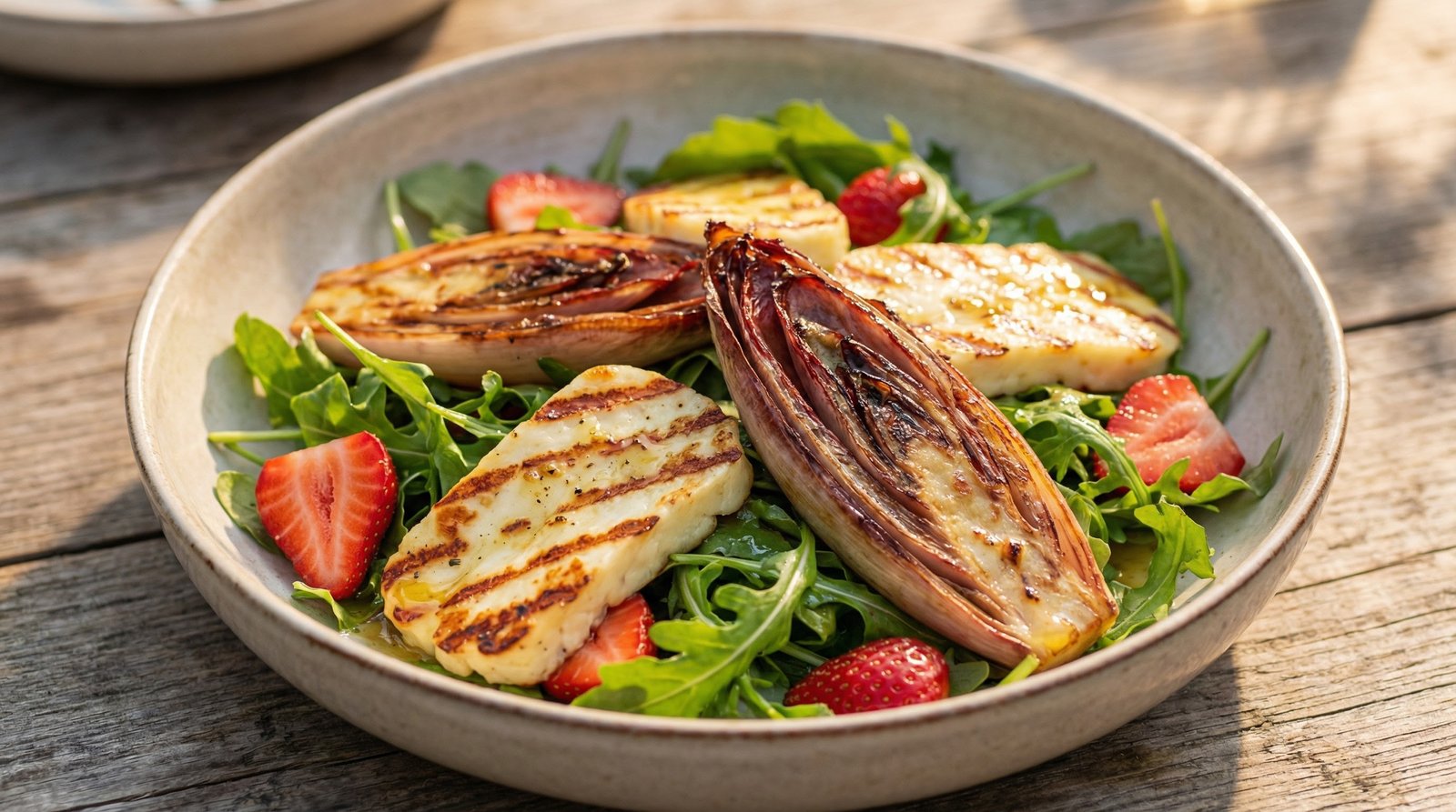 Grilled Endive and Halloumi Salad