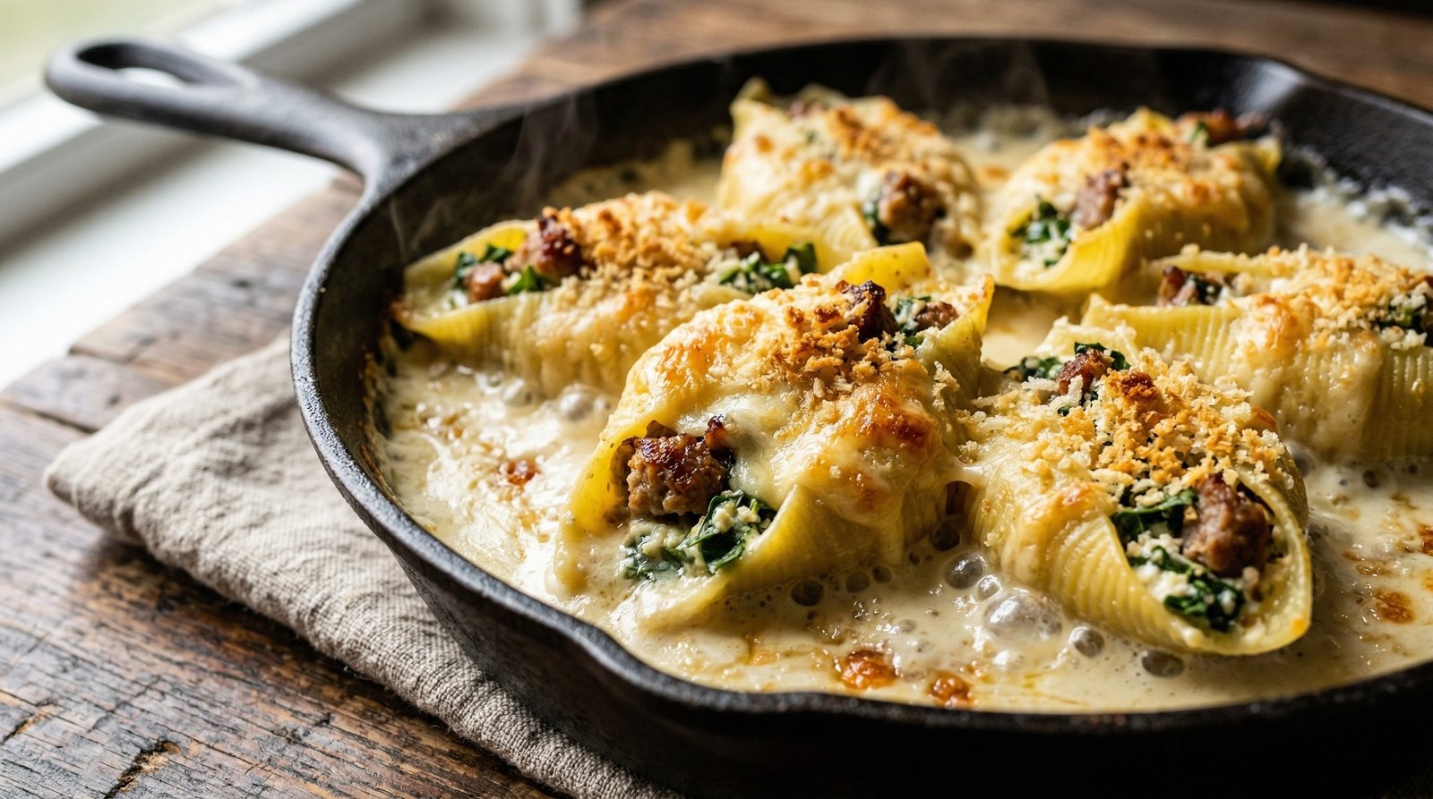 Smoky Sausage Stuffed Shells