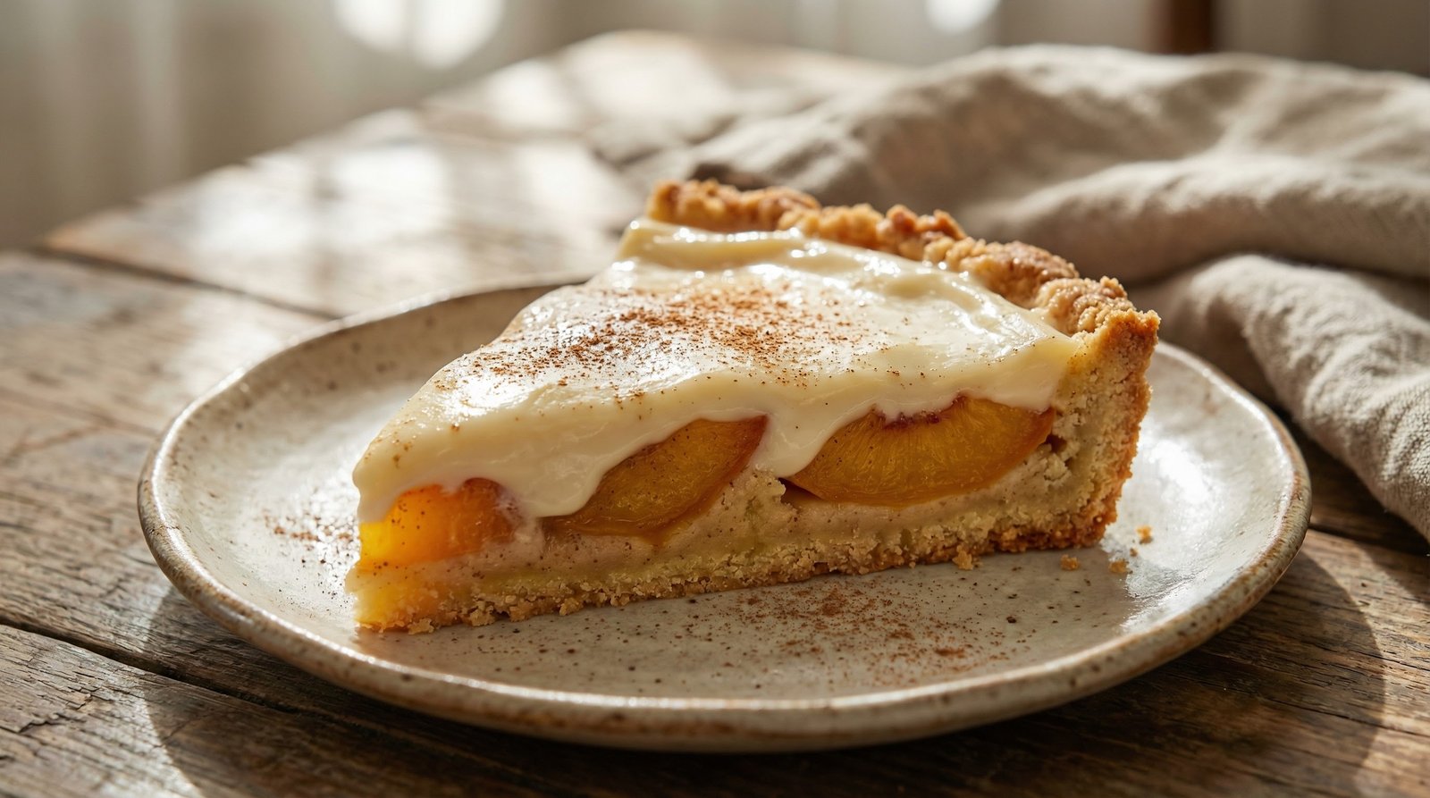 Peach Cream Kuchen