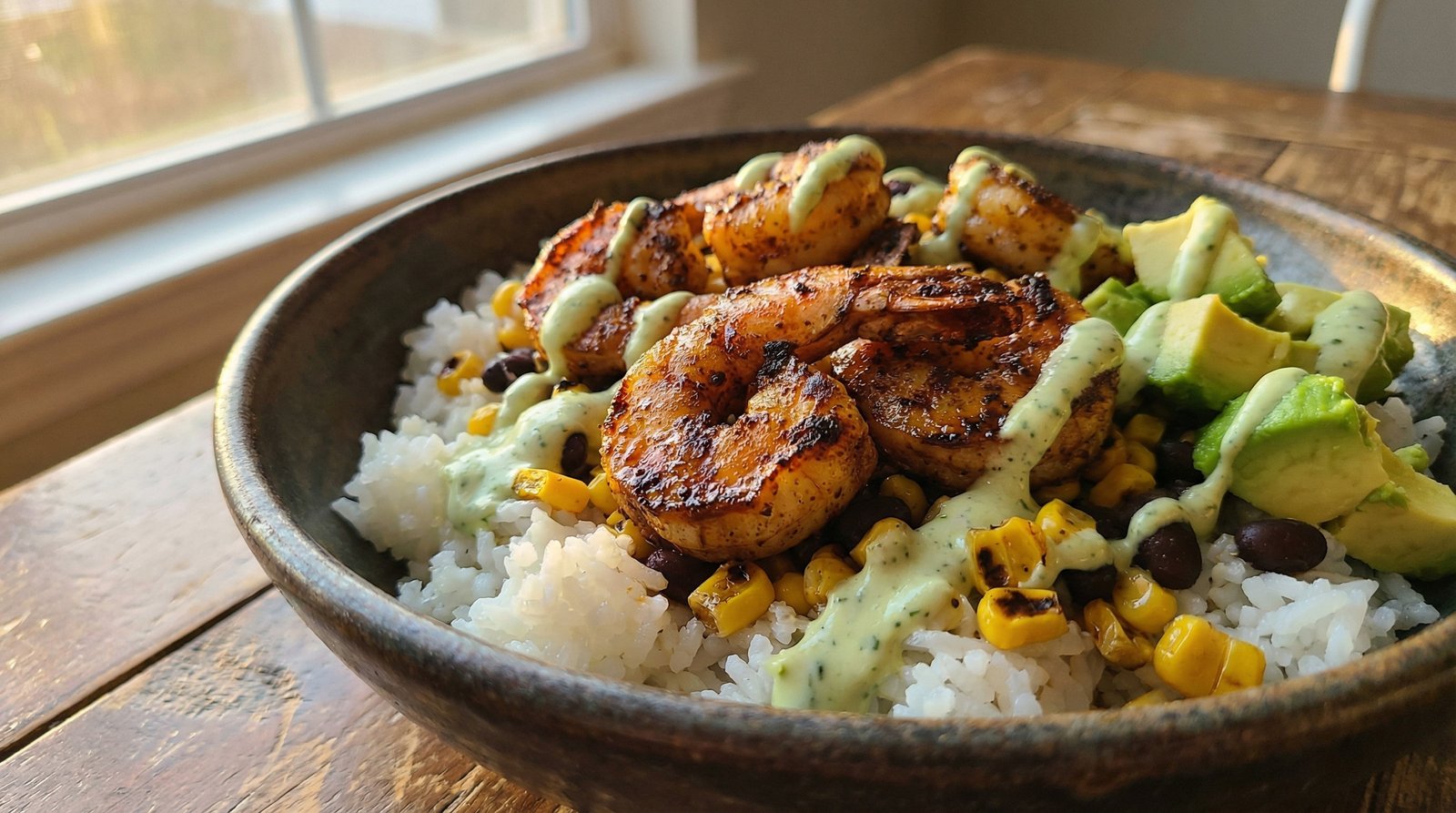 Blackened Shrimp Rice Bowl