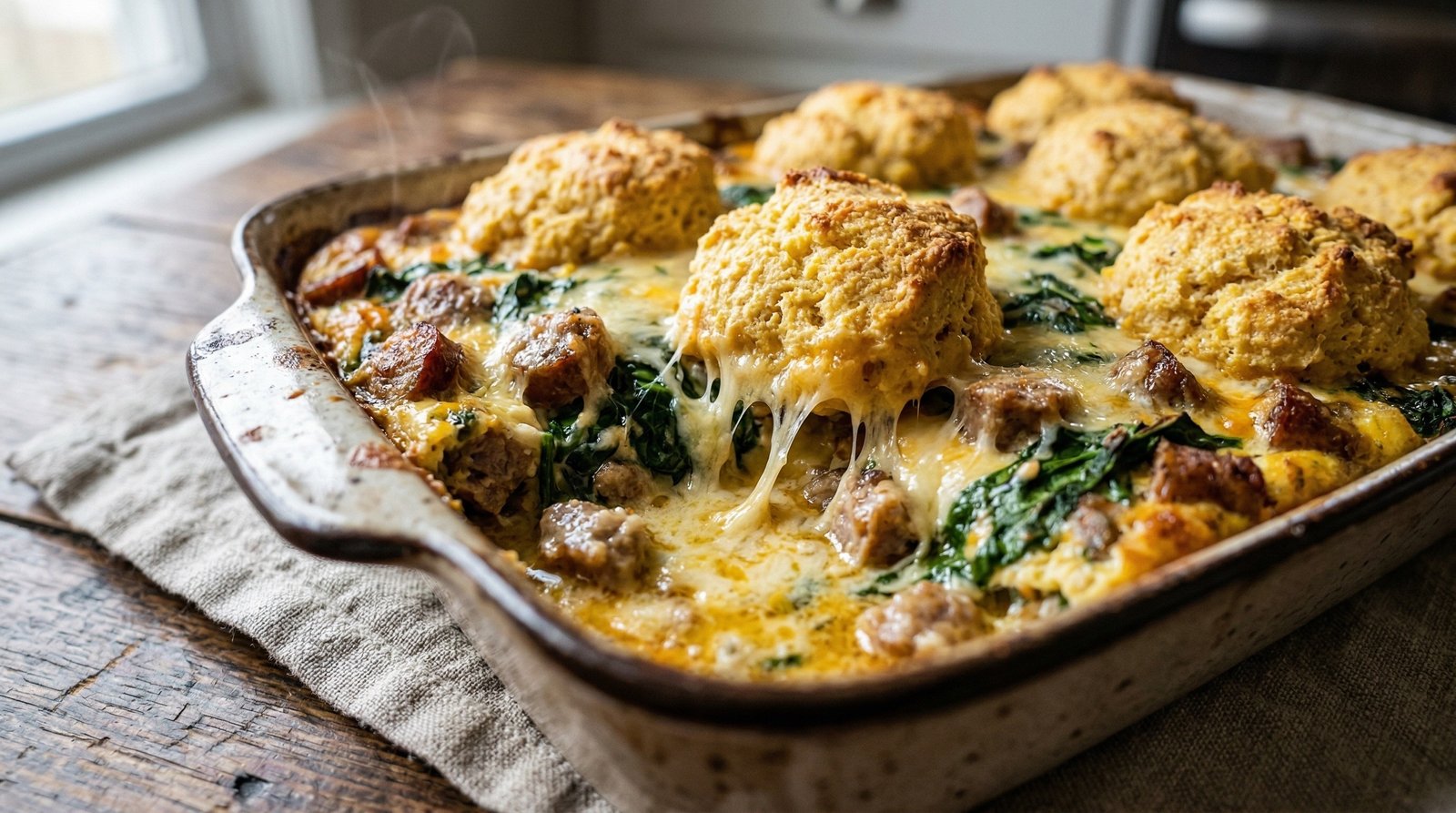 Sausage and Spinach Casserole