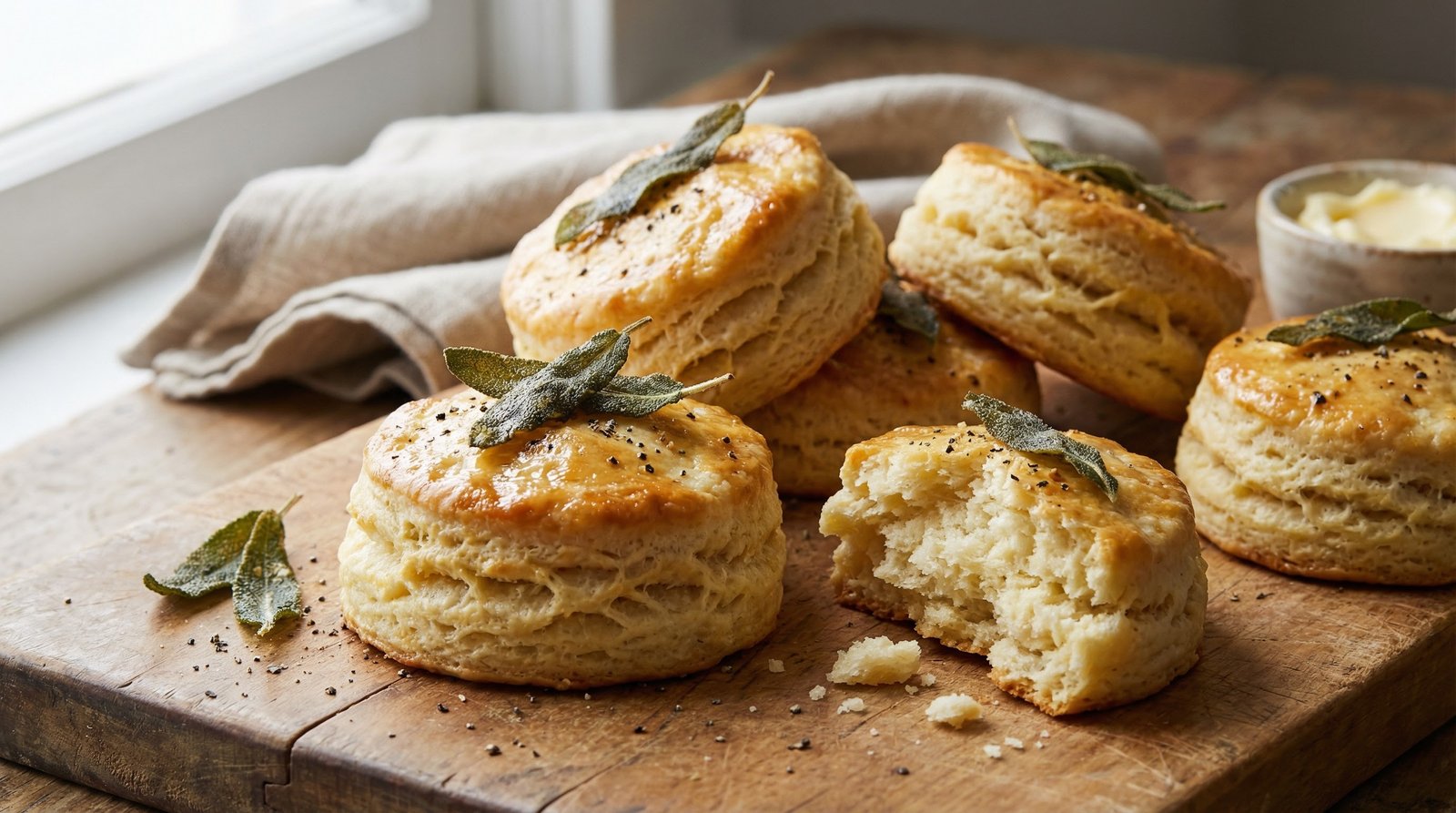 Buttermilk Biscuits with Sage Brown Butter
