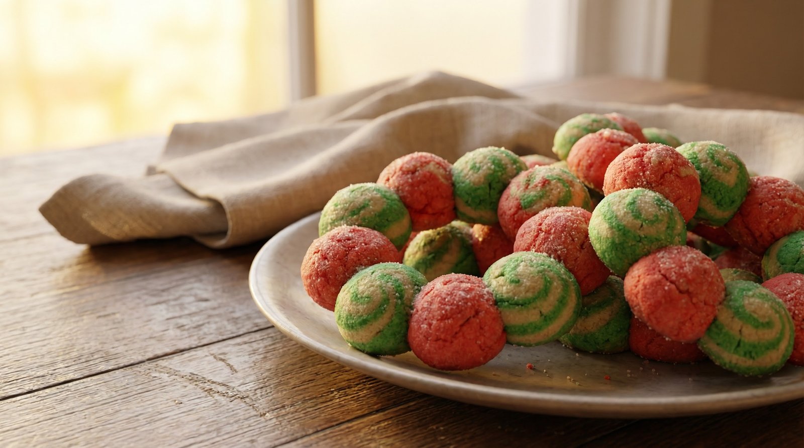Peppermint Wreath Cookies