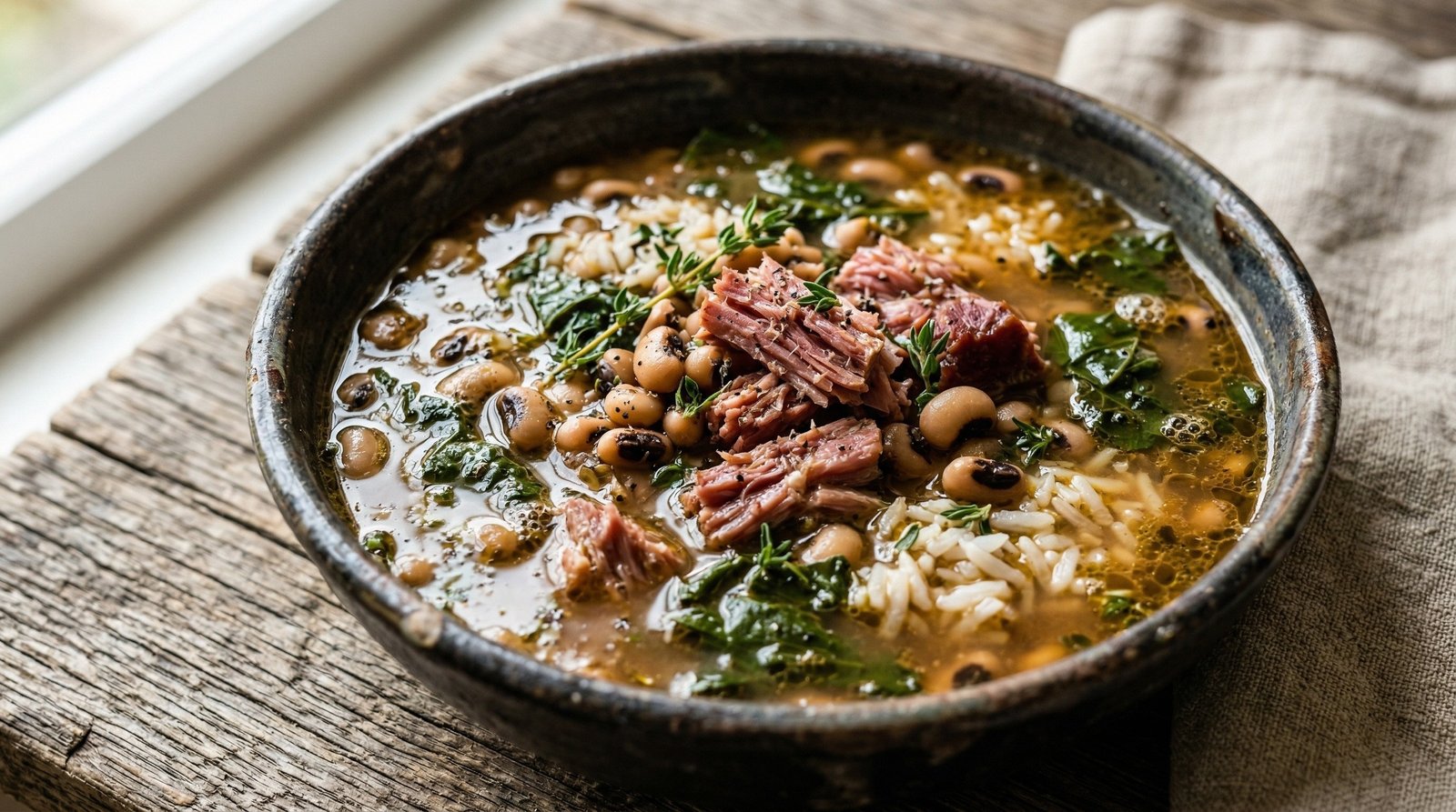 Black-Eyed Pea Soup with Ham Hocks