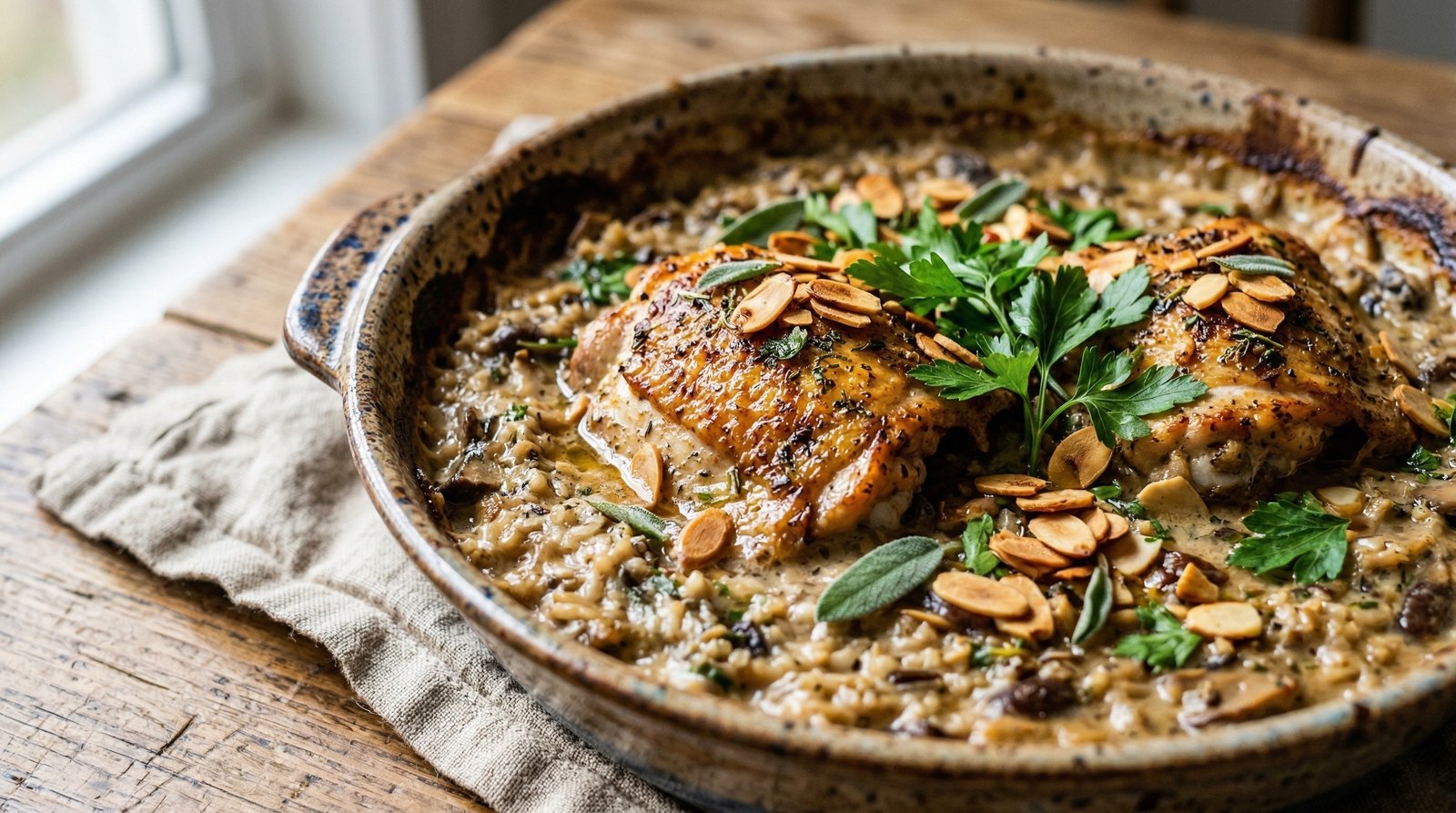 Chicken, Mushroom, and Sage Casserole