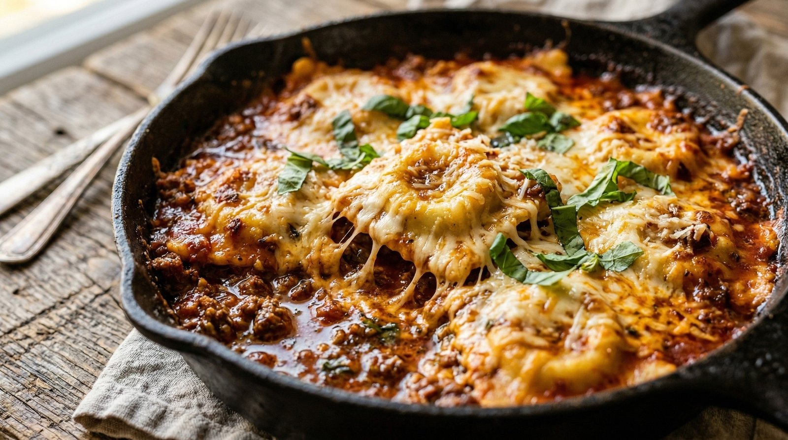 Beefy Baked Ravioli