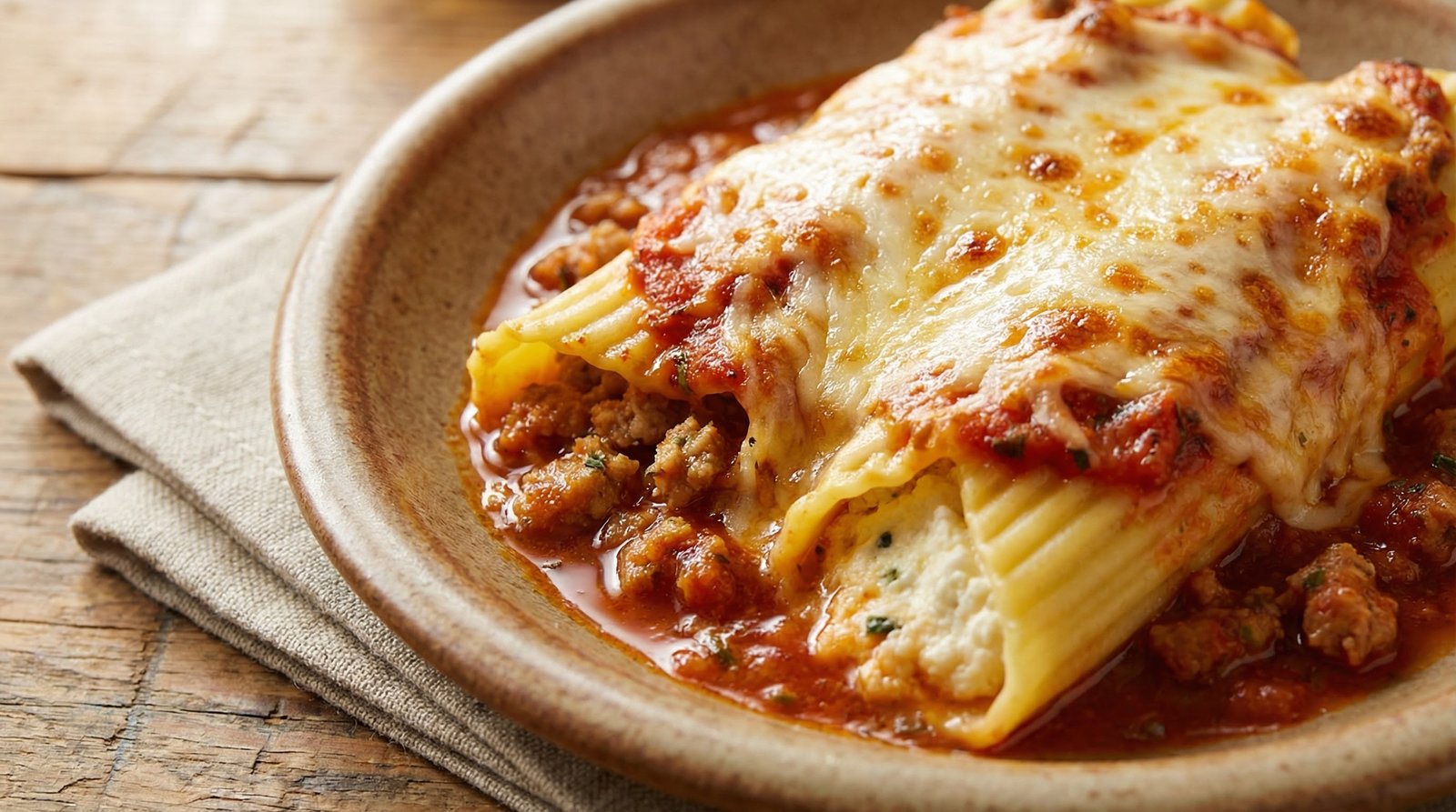 Saucy Sausage Manicotti