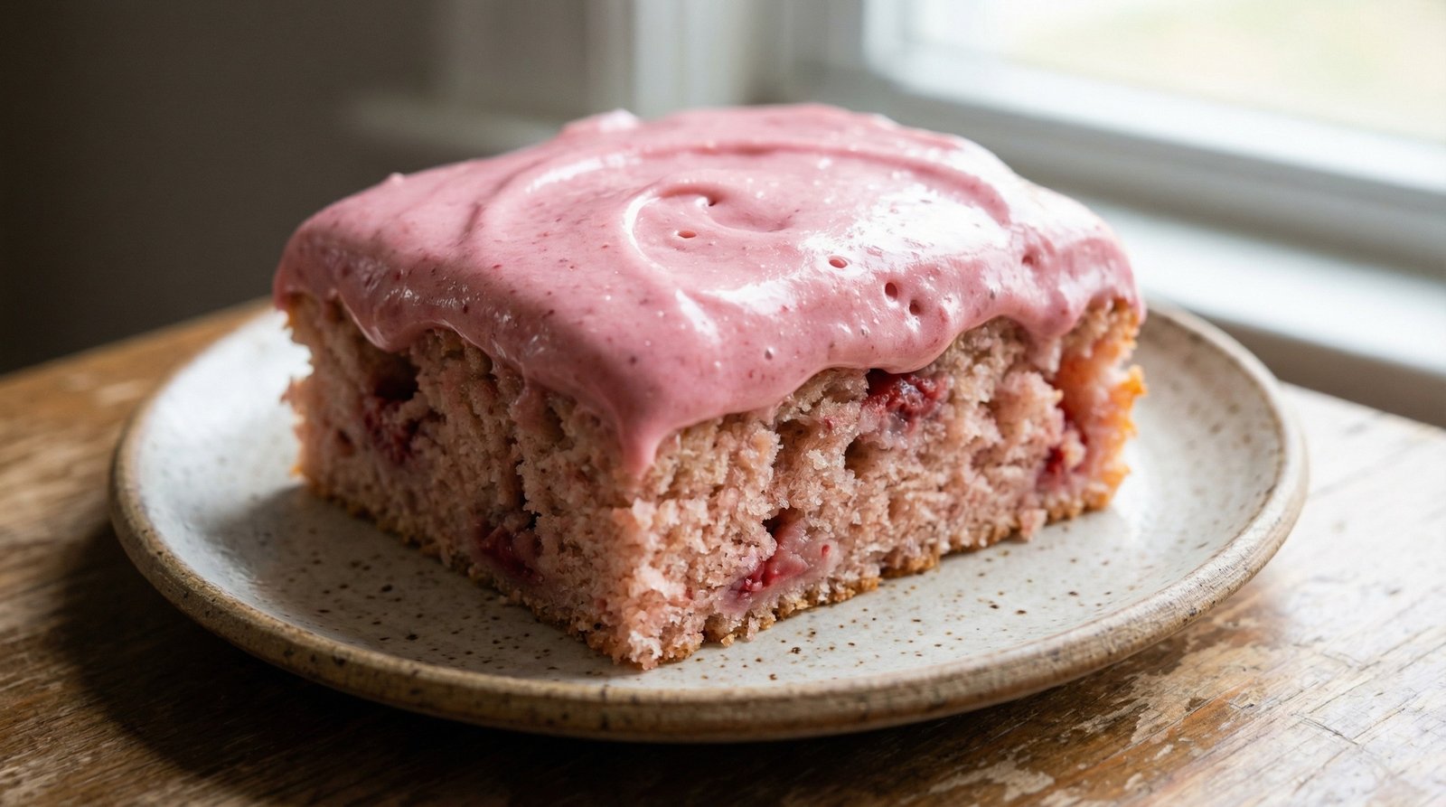 Strawberry Marshmallow Sheet Cake