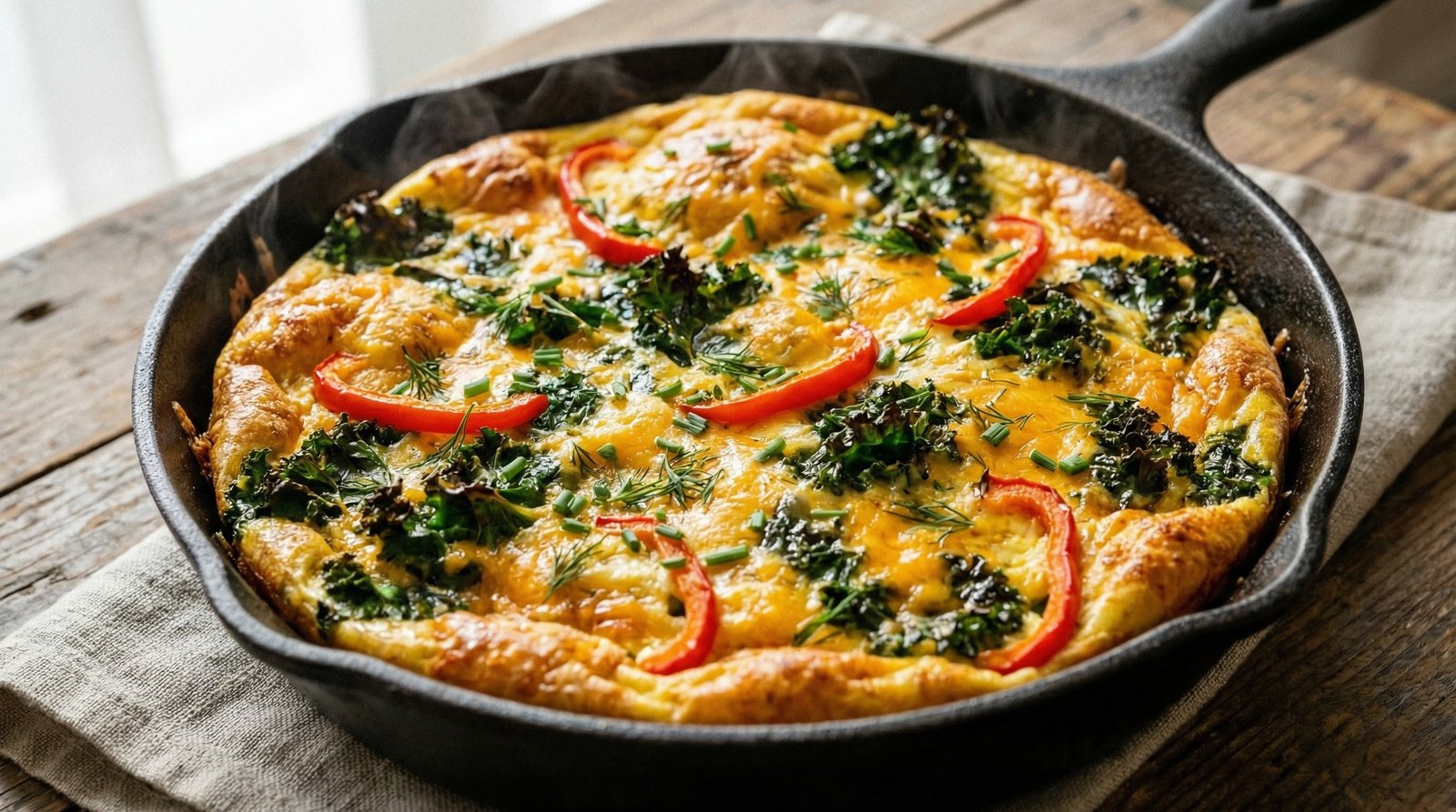 Kale and Cheddar Frittata
