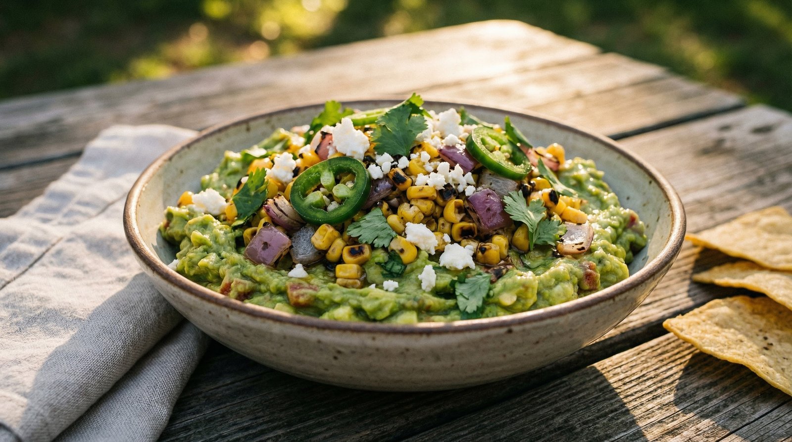Grilled Corn Guacamole