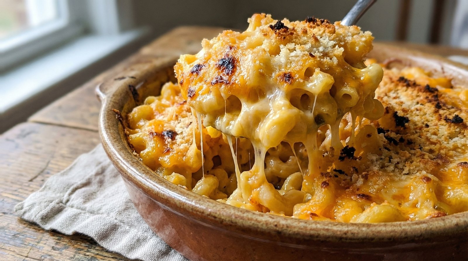 Three-Cheese Baked Macaroni