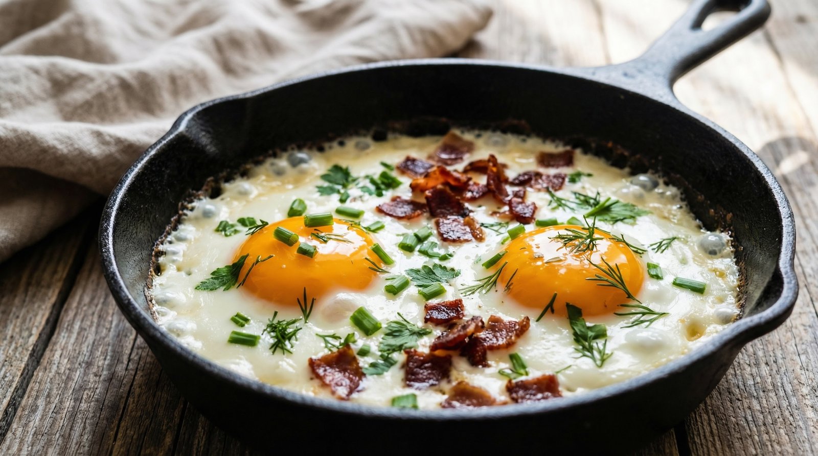 Cast Iron Baked Eggs